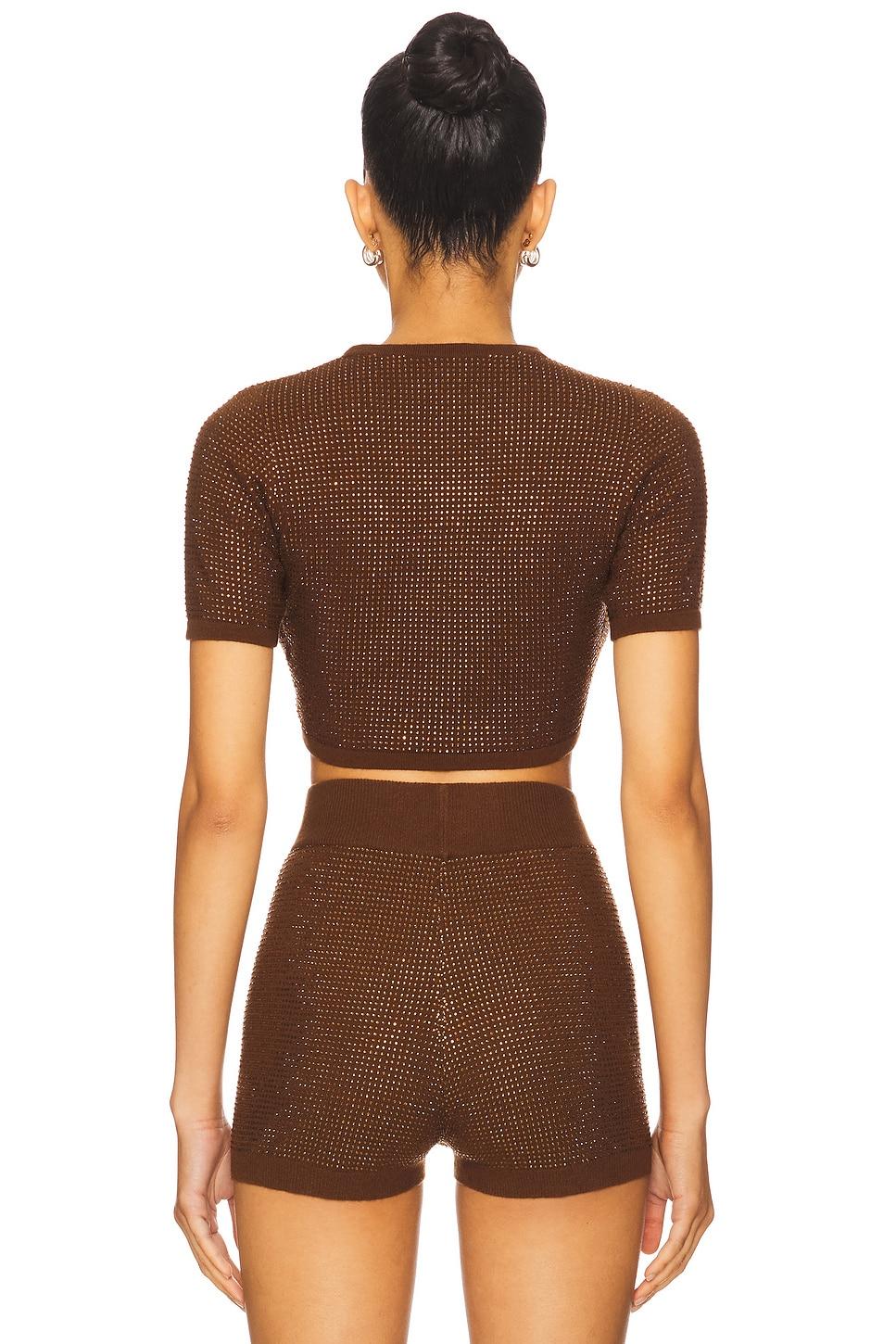 Rhinestone Embroidered Crop Top David Koma Product Image