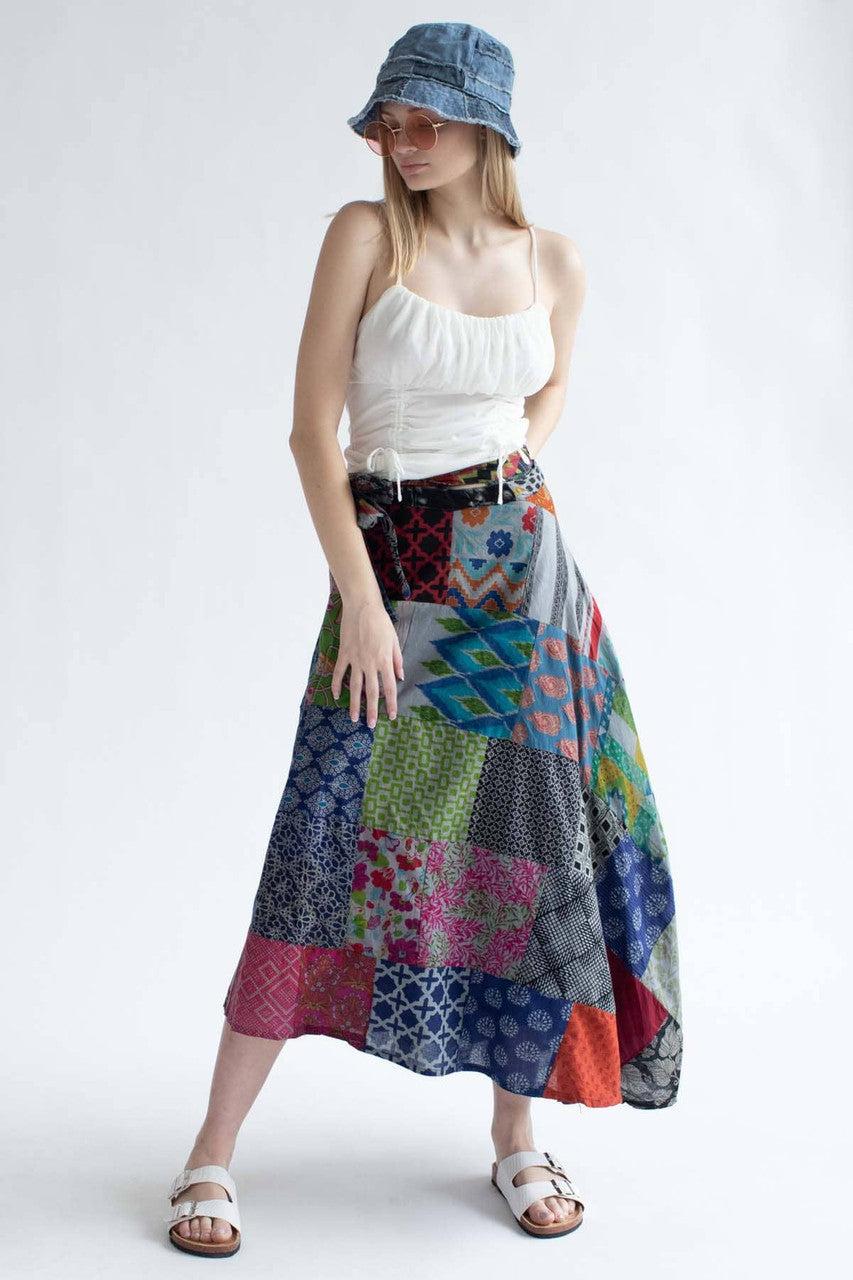 Assorted Patchwork Festival Skirt Product Image