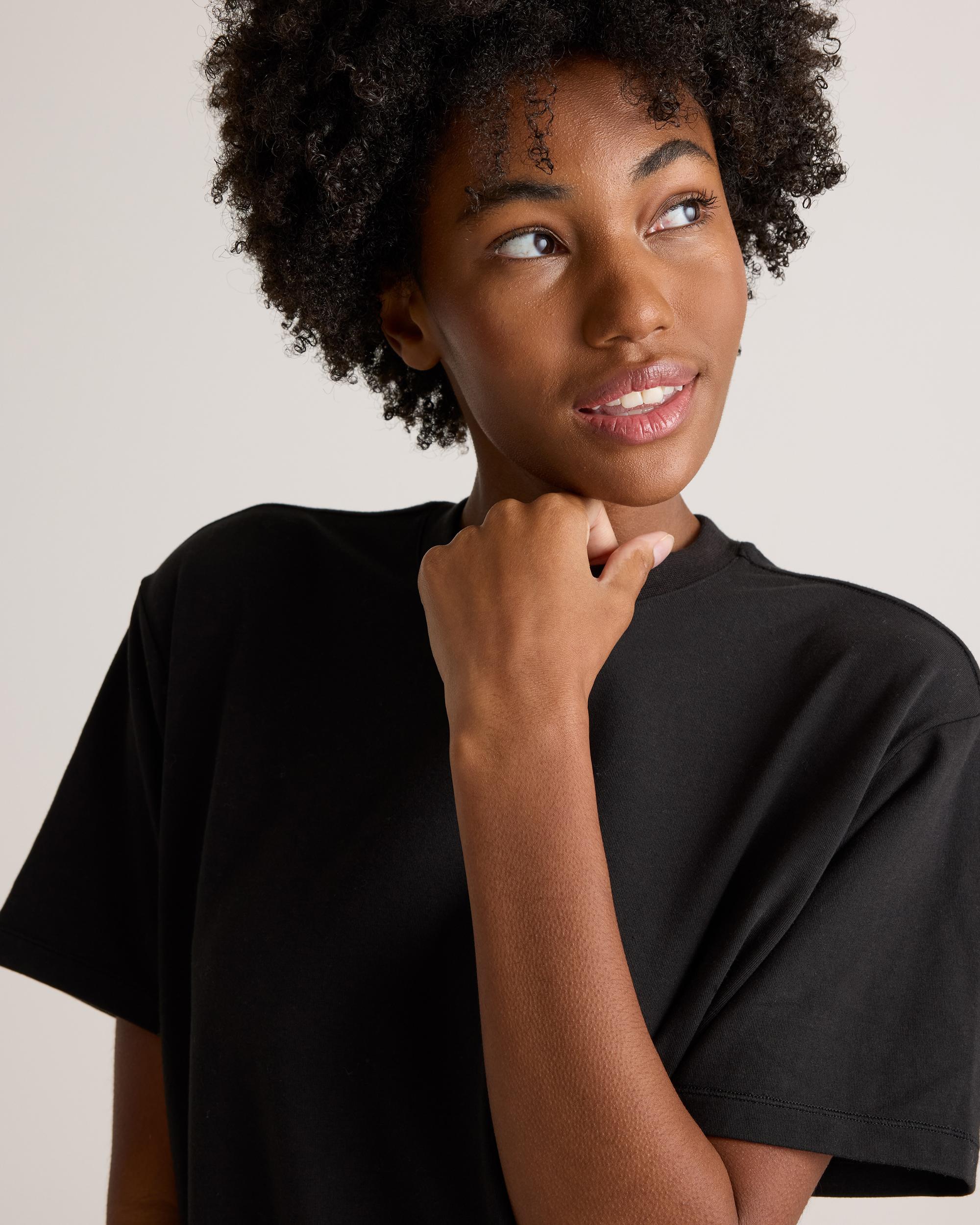 Quince | Women's Dream Lounge Oversized Short Sleeve Pajama Set Cotton Product Image