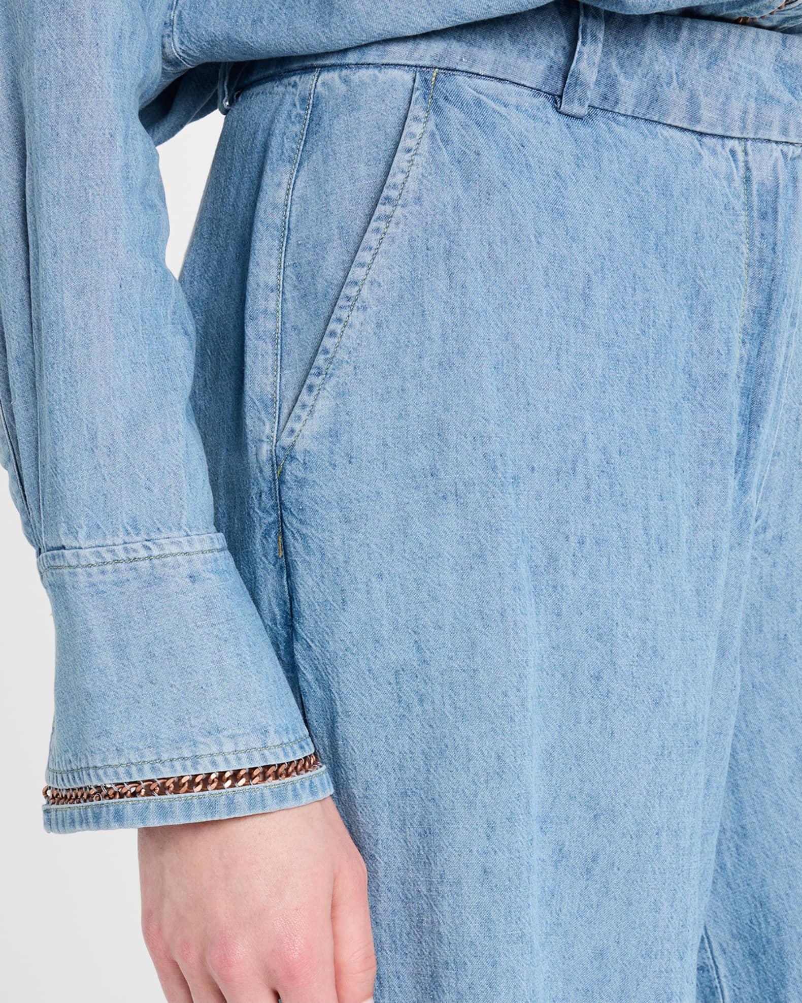 Claude Wide-Leg Denim Pants Product Image