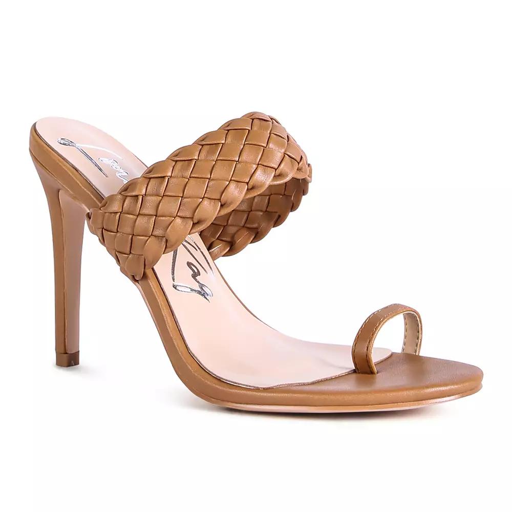 London Rag High Perks Woven Strap Women's Toe Ring Sandals, Size: 6.5, Latte Product Image