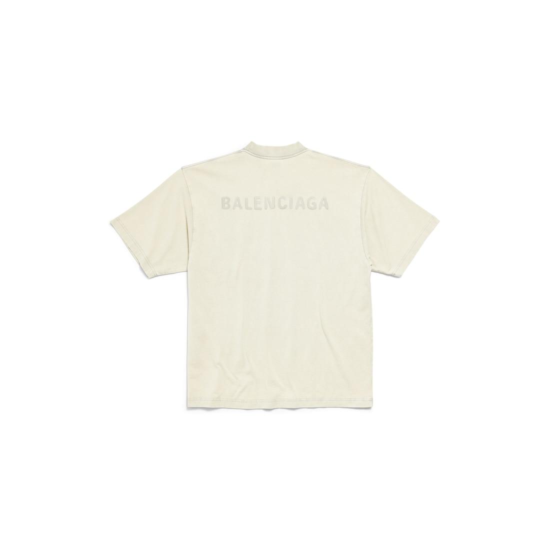 Men's New Balenciaga Back T-shirt Medium Fit in Grey Product Image