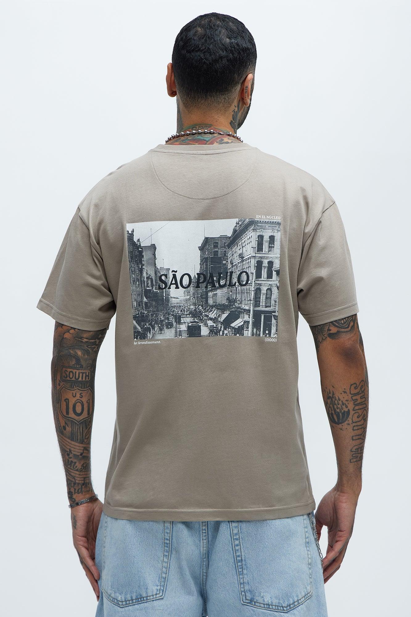 Sao Paulo Oversized Short Sleeve Tee - Taupe Product Image