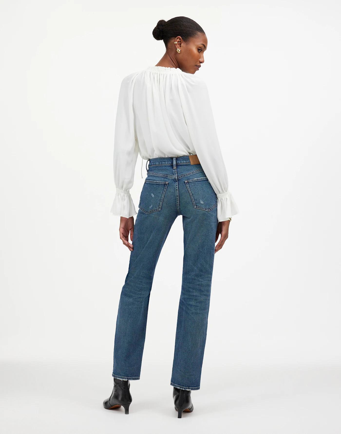 Madewell x Kaihara Denim The Rail Straight Jean in Hornbook Wash Product Image
