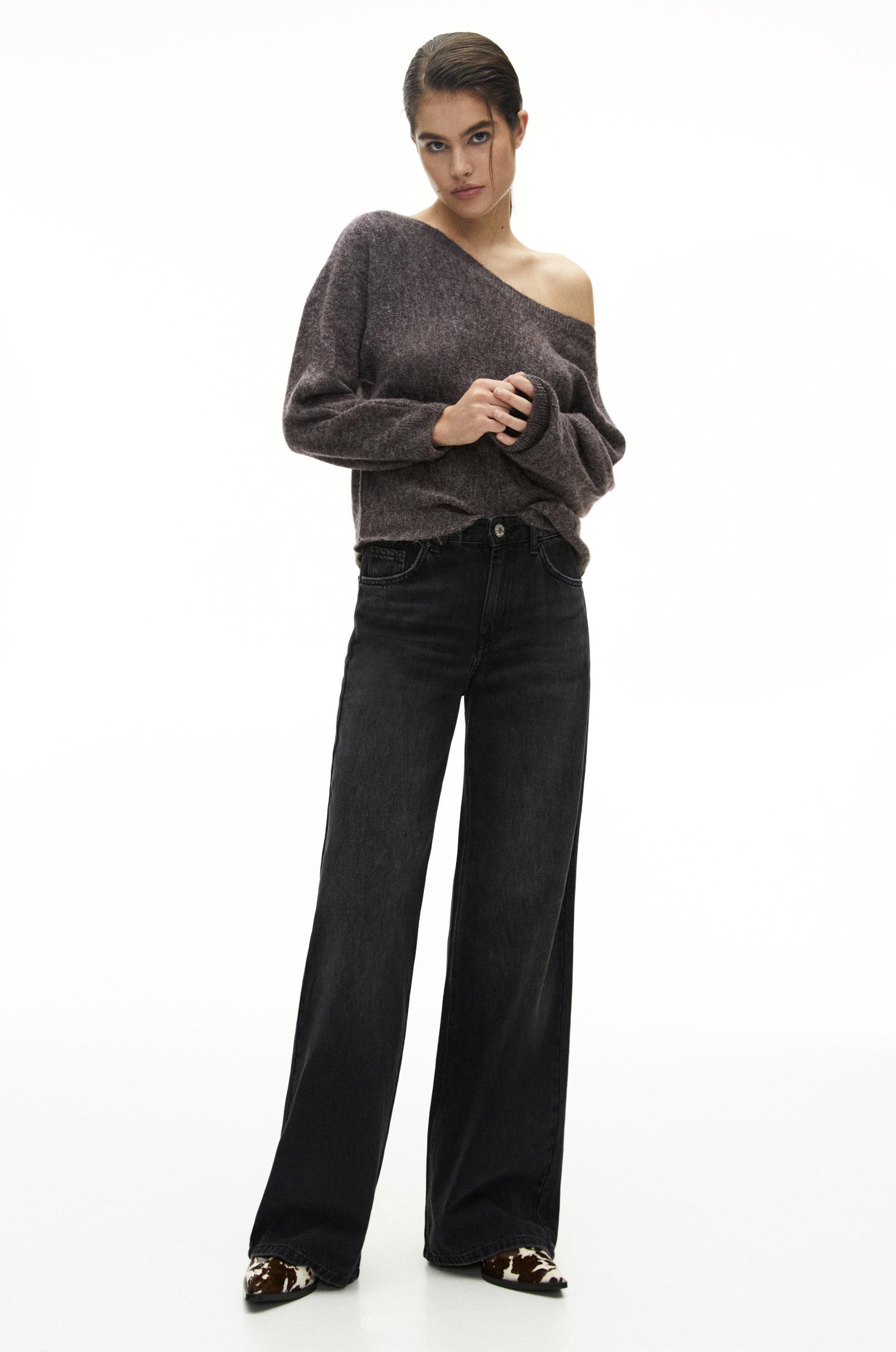 Asymmetric soft knit sweater Product Image