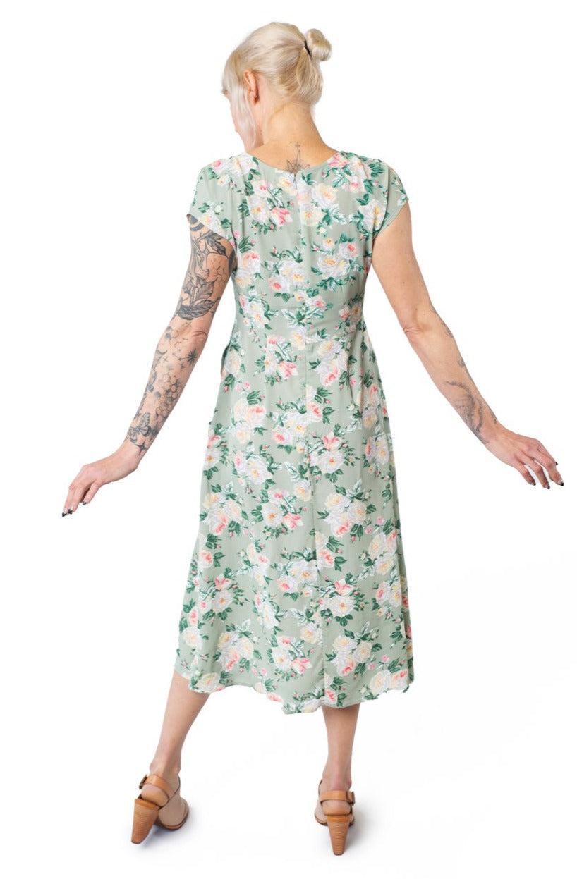 Tatiana Dress in Sage Floral Product Image
