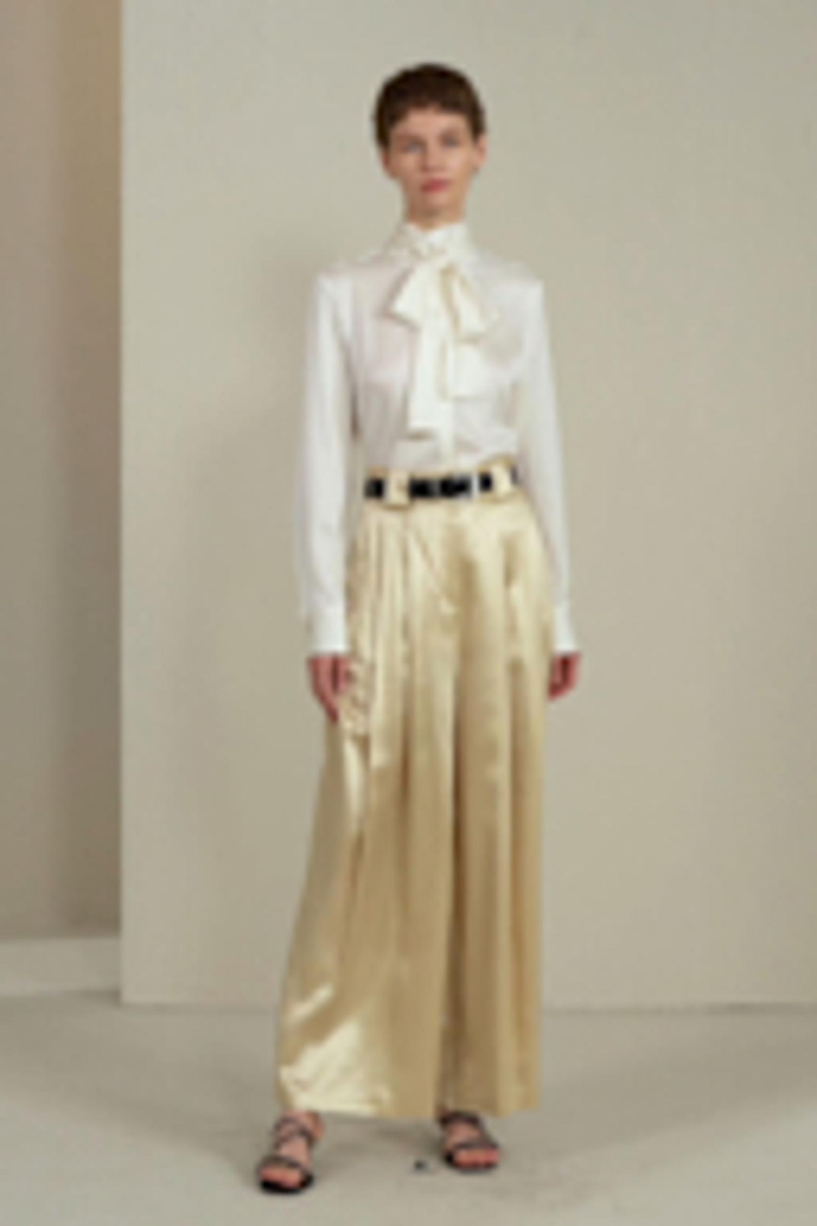 Watershine Silk Wide-Leg Pants Product Image