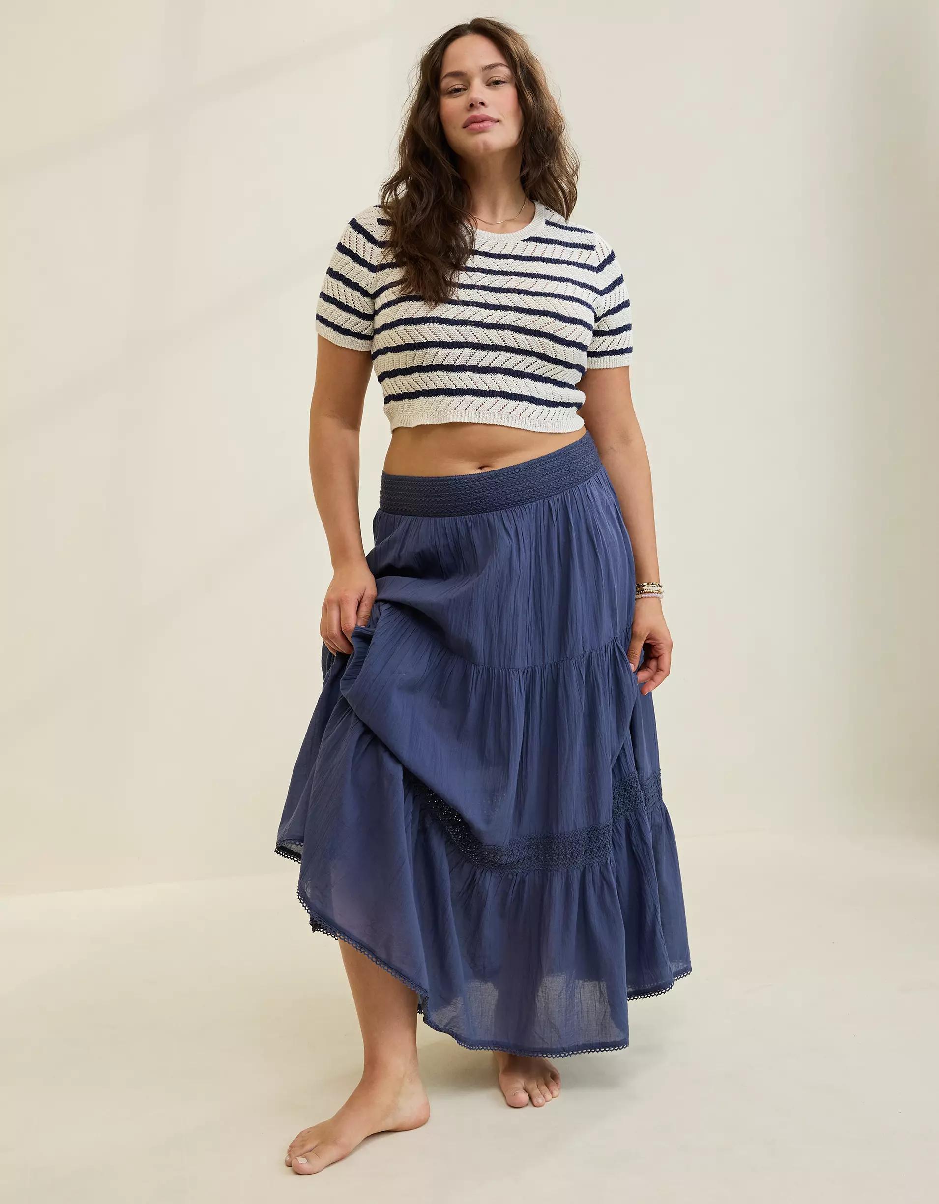 Aerie Crochet The Day Maxi Skirt Product Image