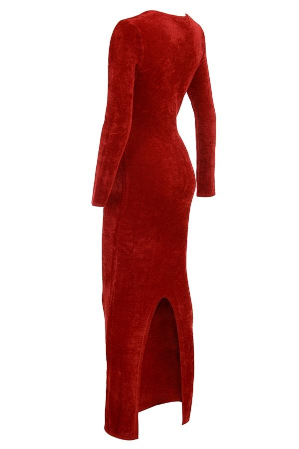 Aria  scarlet chenille sweetheart dress Product Image