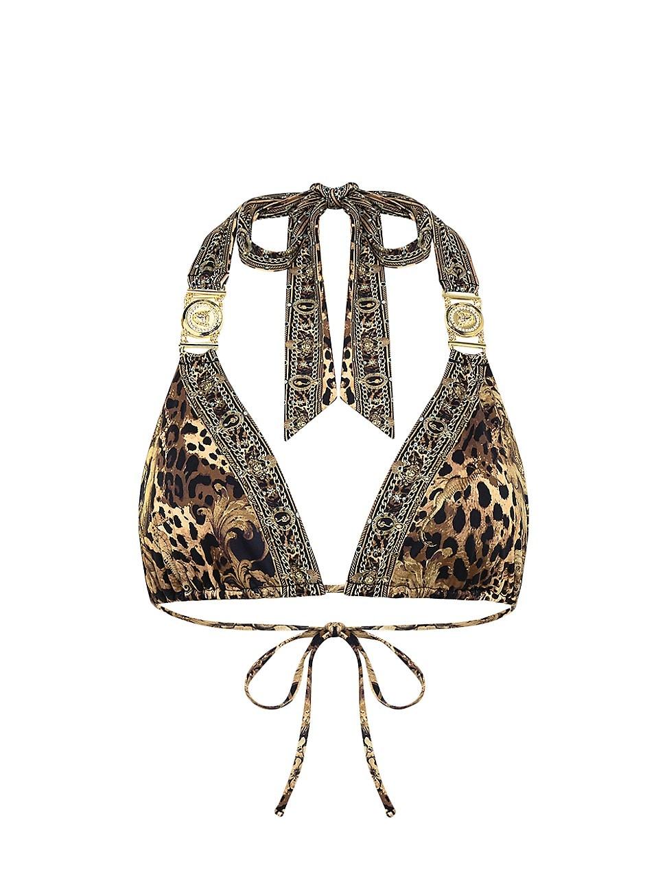 Womens Era Of Empires Leopard Triangle Bikini Top Product Image
