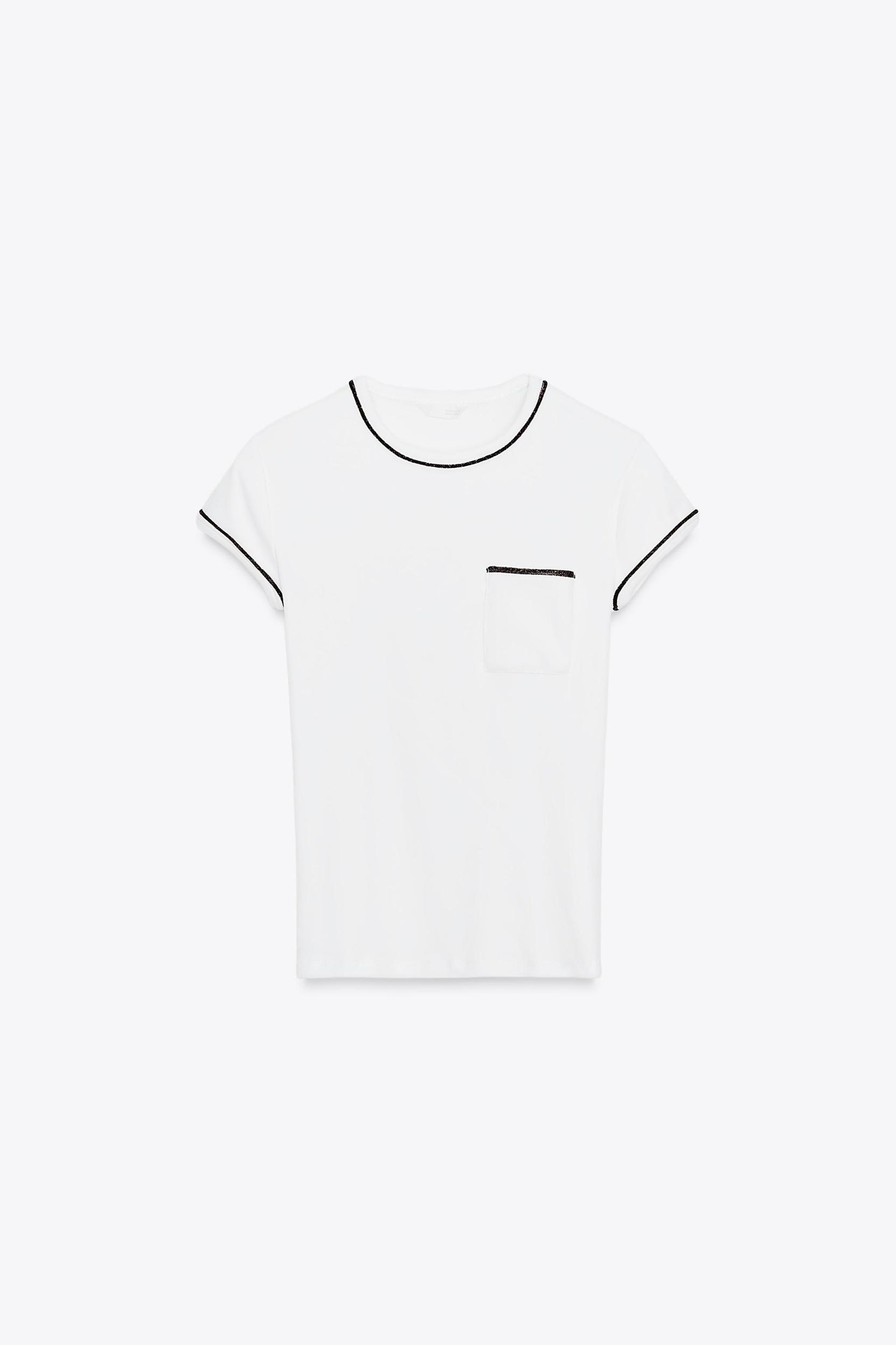 T-SHIRT WITH METALLIC THREAD TRIM Product Image