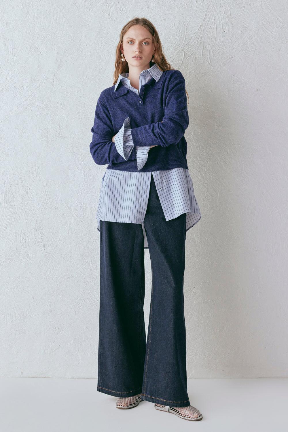 Bronte Knit Jumper Navy Marle Product Image