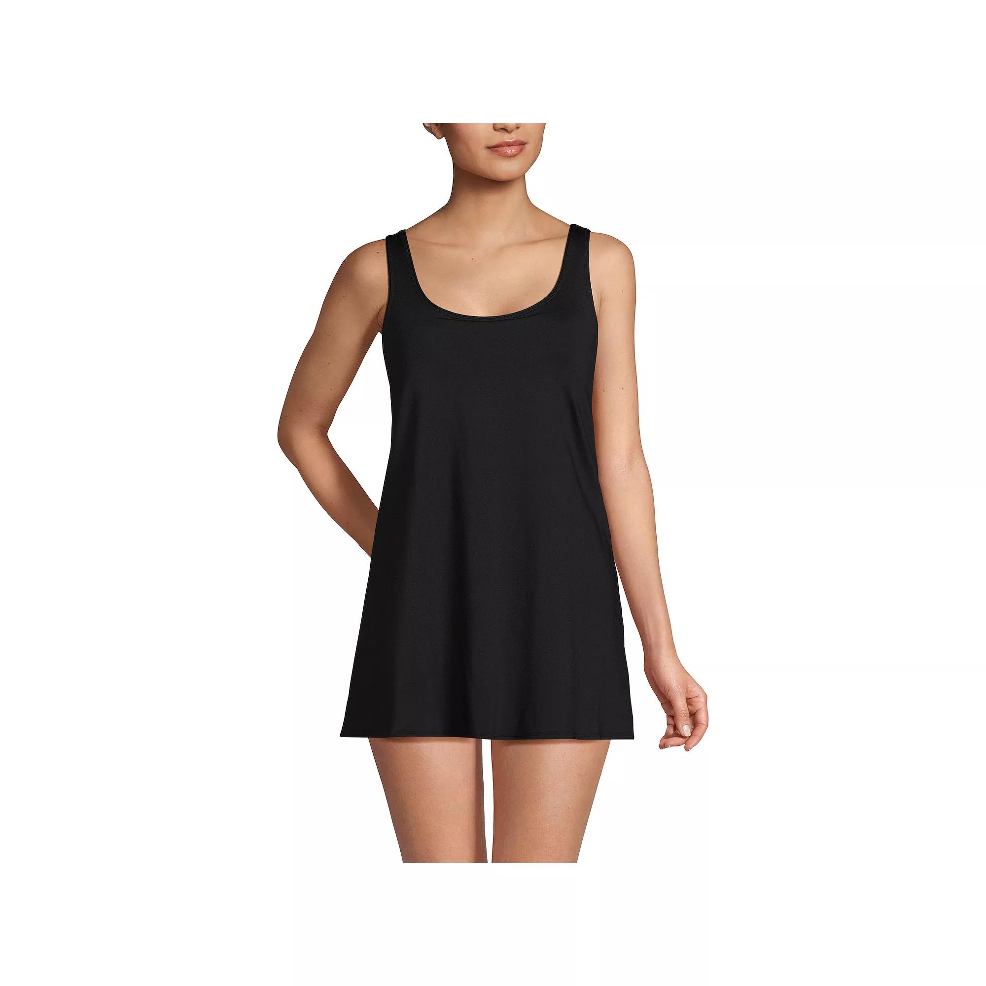 Women's Lands' End Scoop Neck Mini Swim Dress Swimsuit,  Product Image