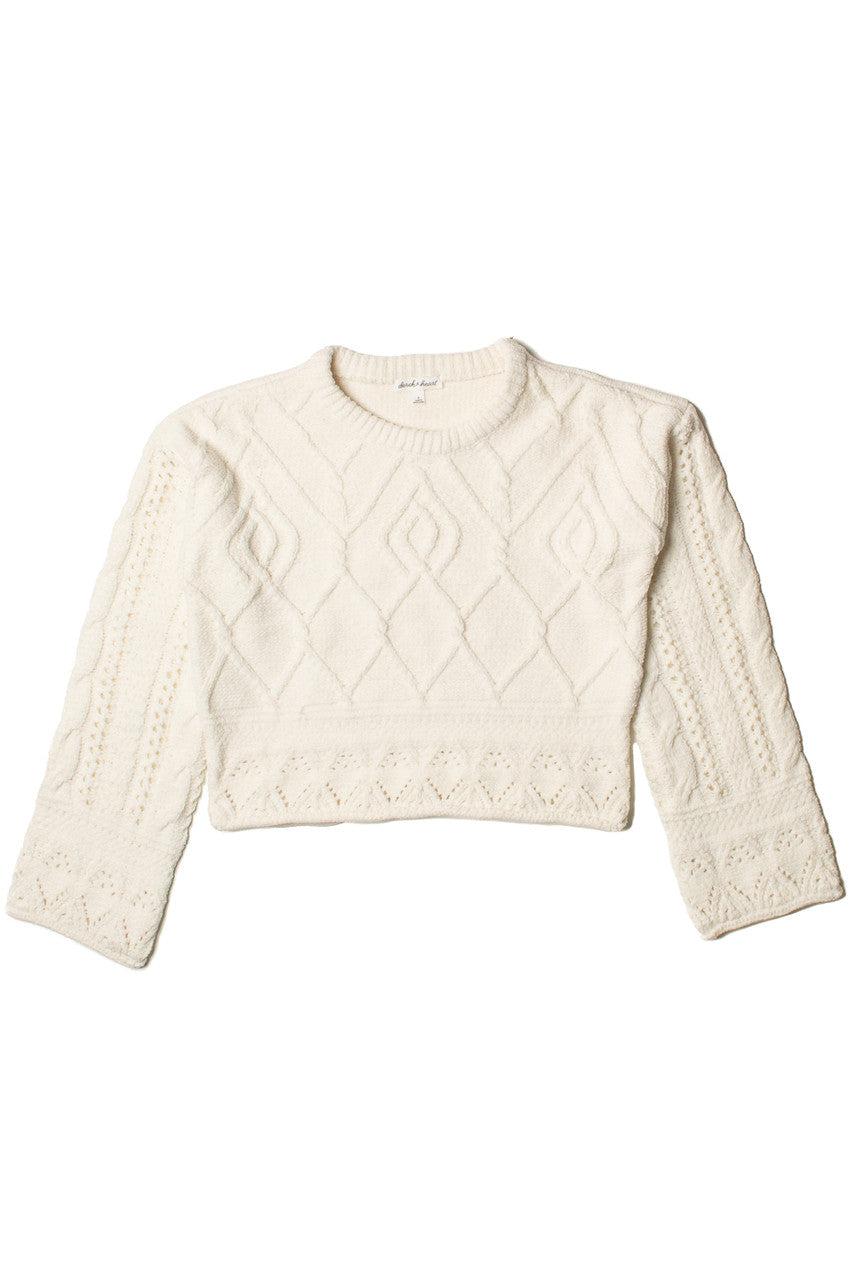 Egret Mixed Stitch Sweater Product Image