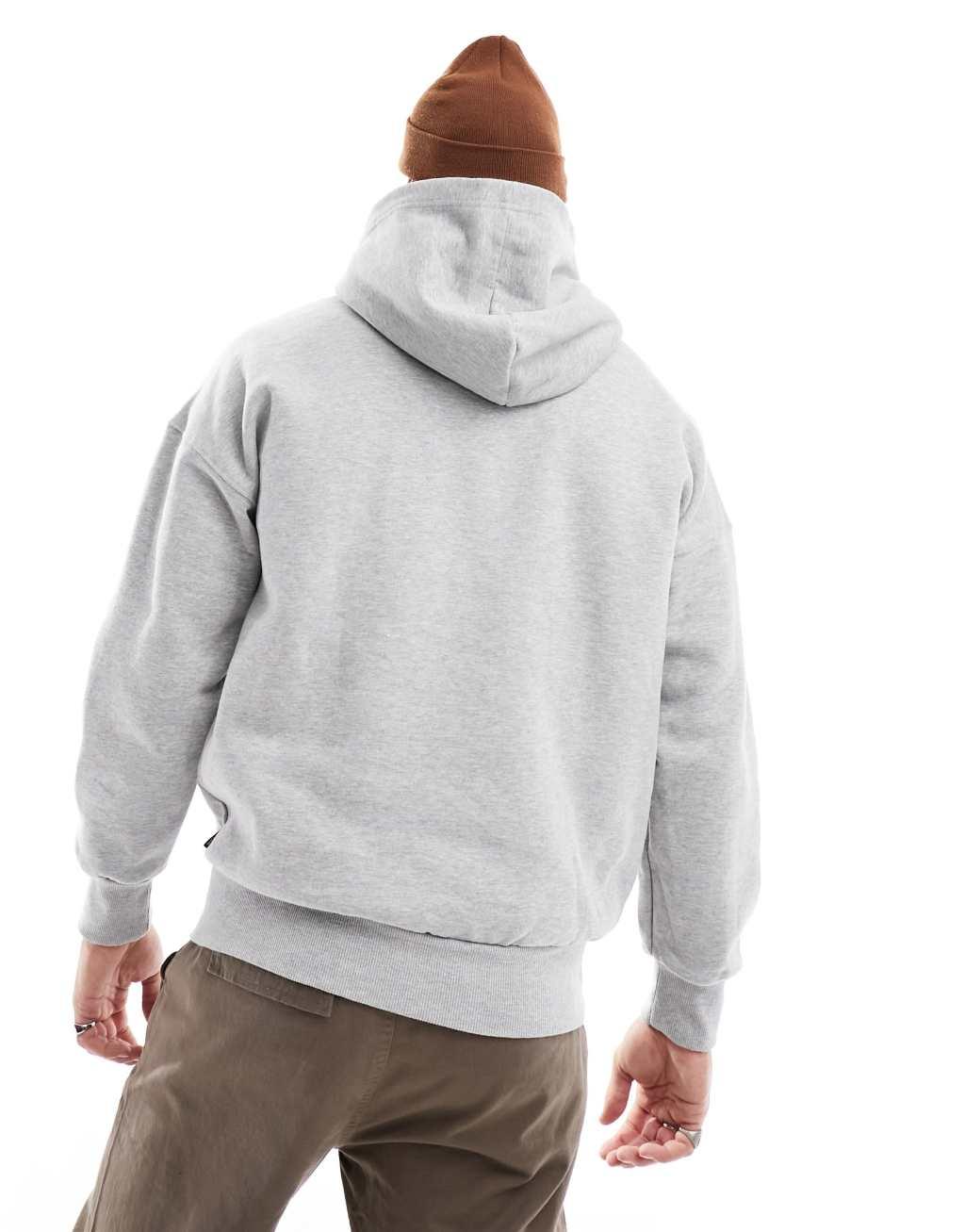 ONLY & SONS oversize heavyweight hoodie in light gray Product Image
