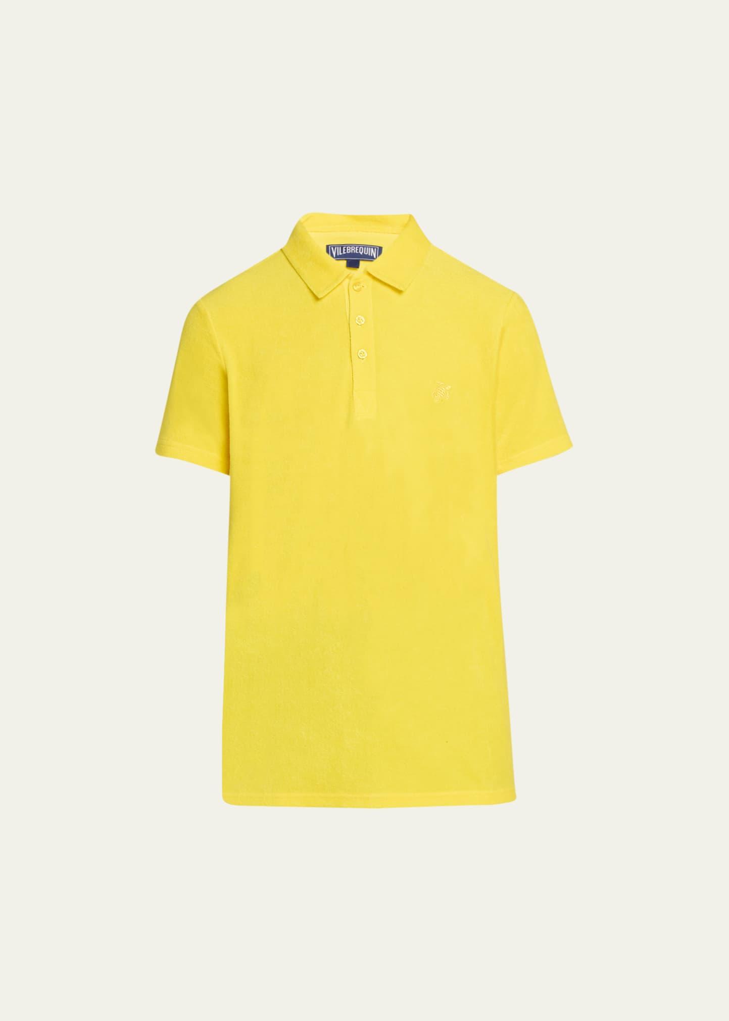 Mens Organic Terry Polo Shirt Product Image