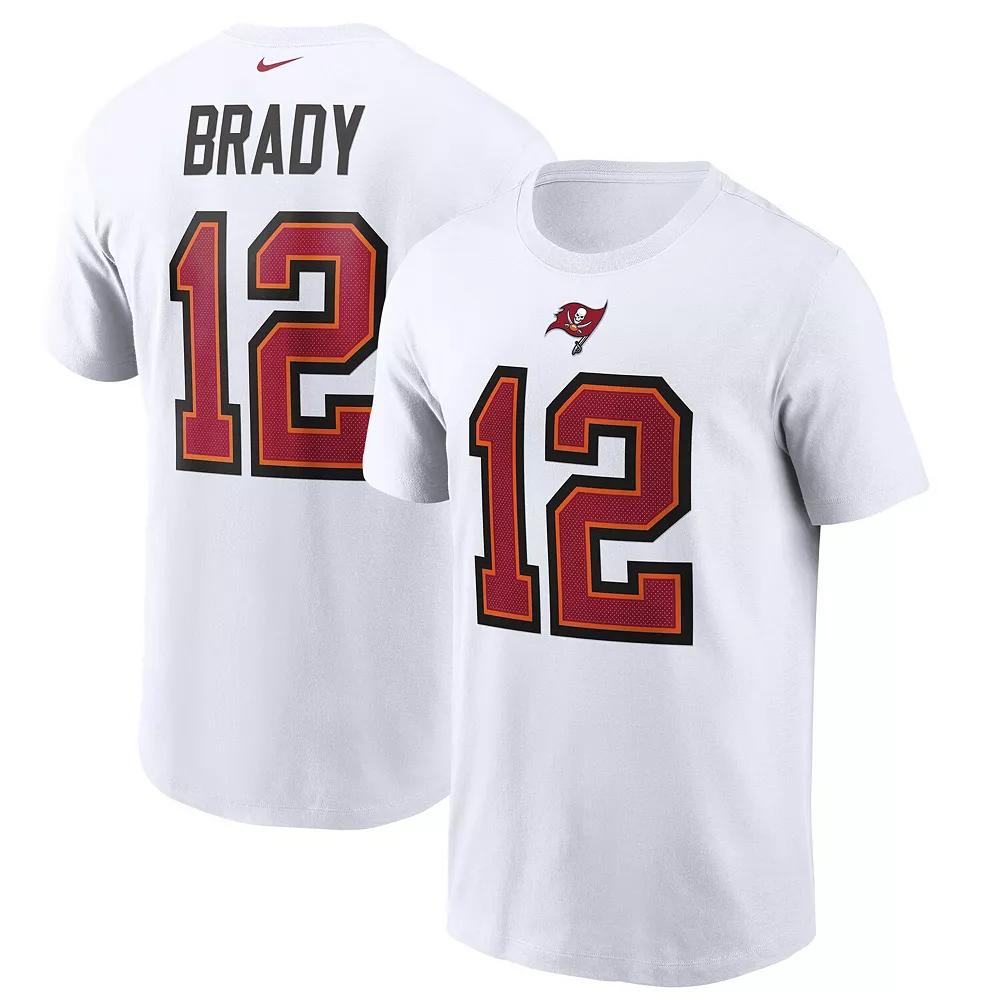 Men's Nike Tom Brady White Tampa Bay Buccaneers Name & Number T-Shirt,  Product Image