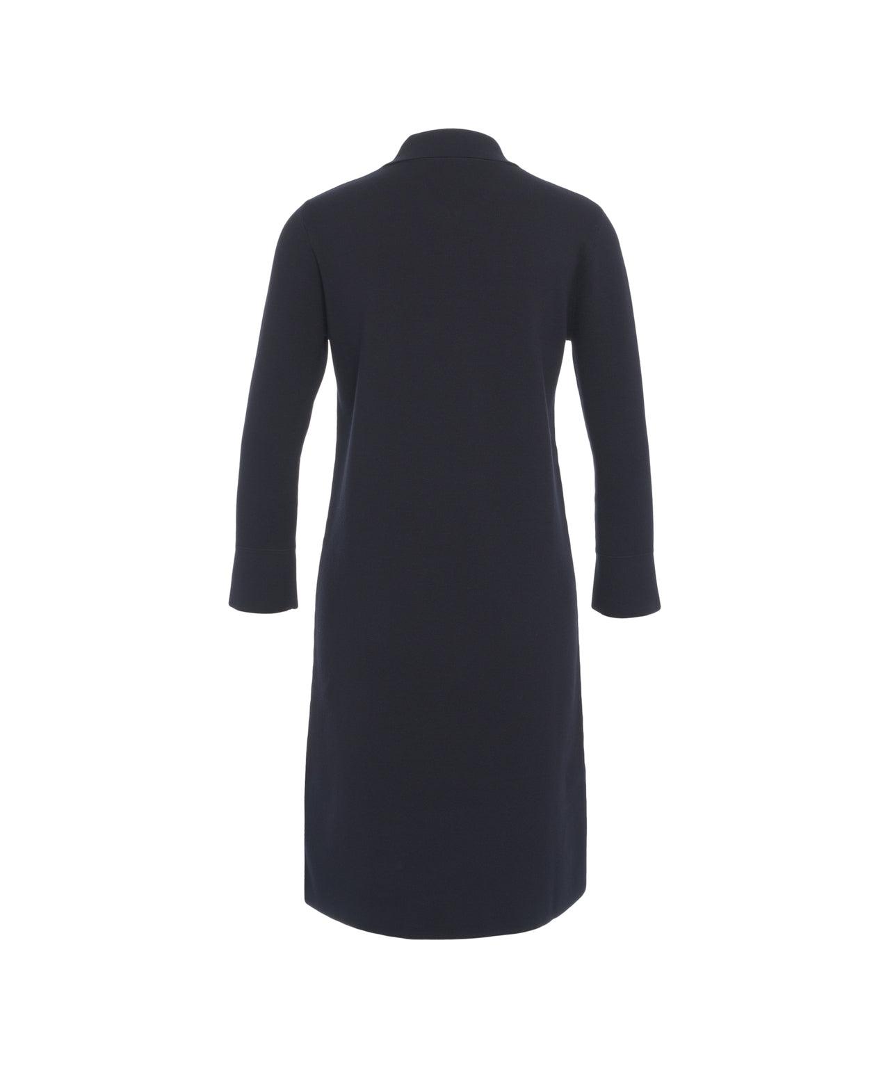 Midi dress with collar and zipper Product Image