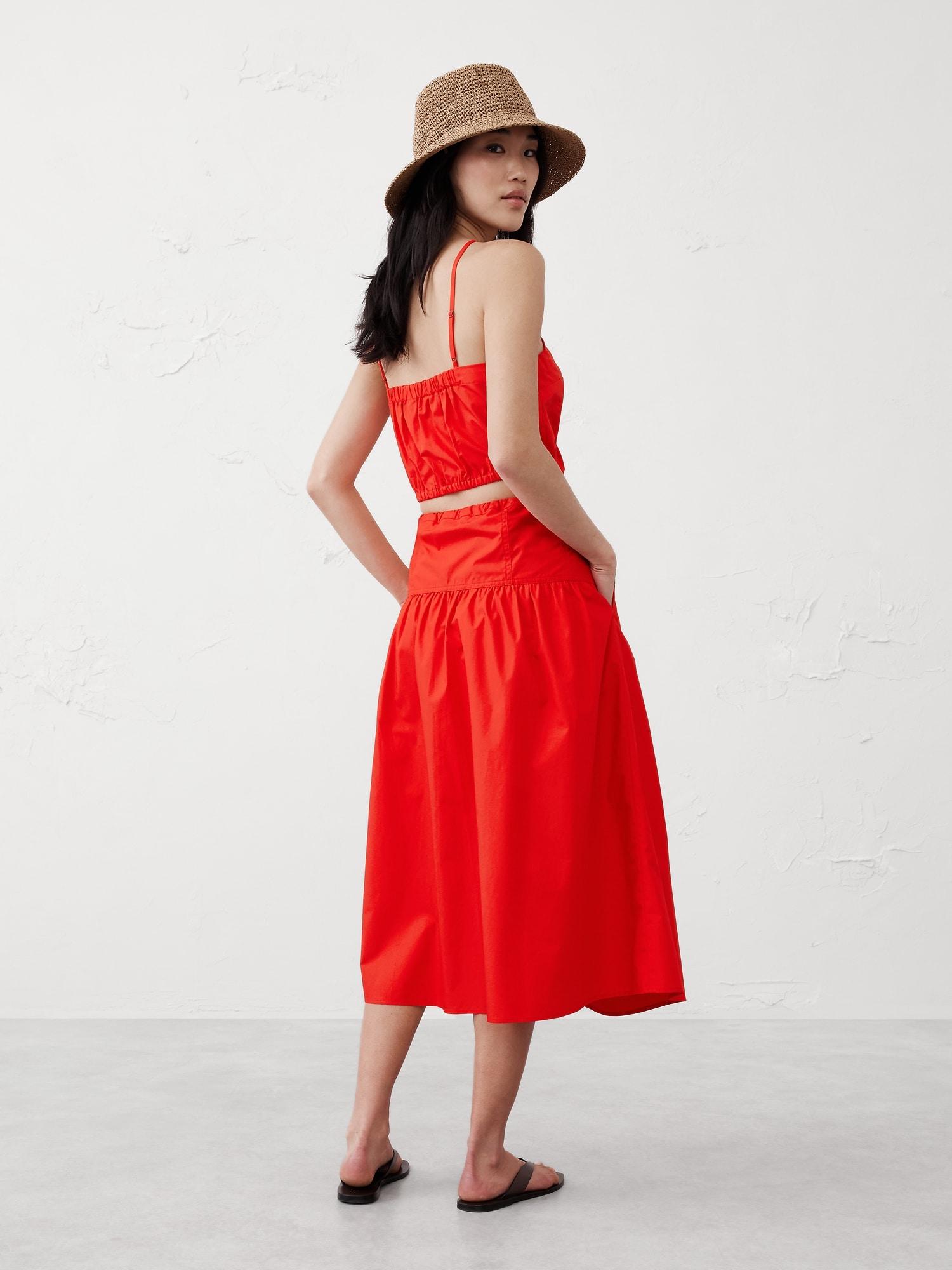 Strappy Bubble-Hem Cropped Top Product Image