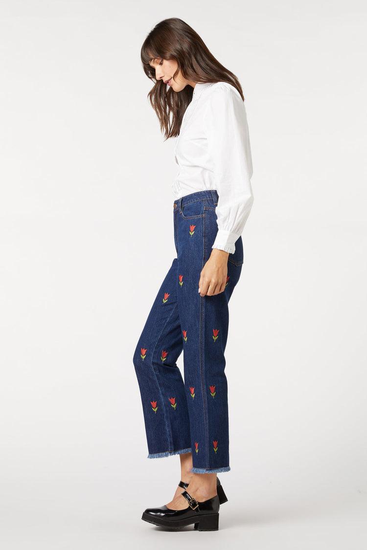 Tulip Embroidered Jean Product Image