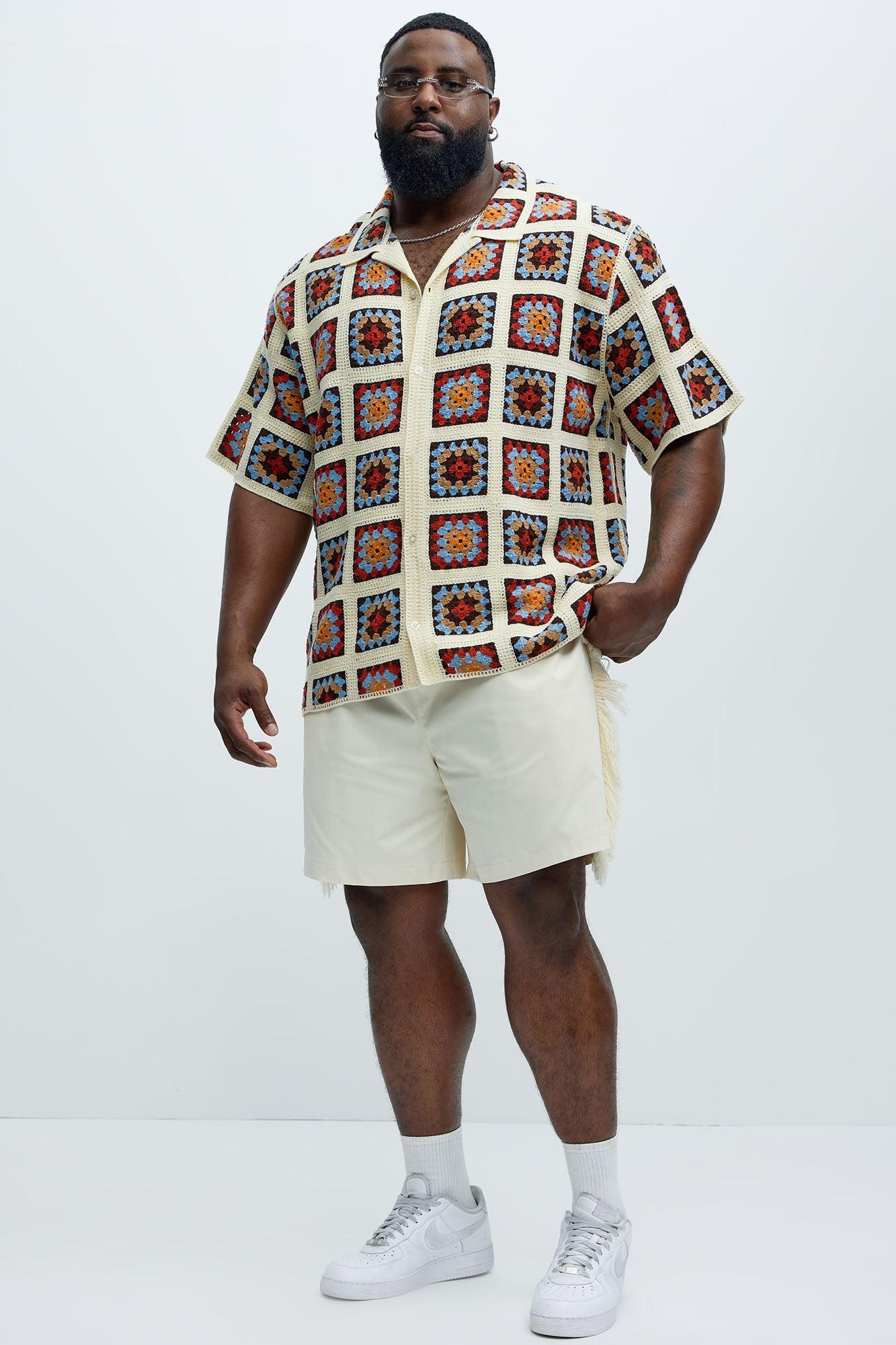 Nowhere Frayed Relaxed Shorts - Off White Product Image