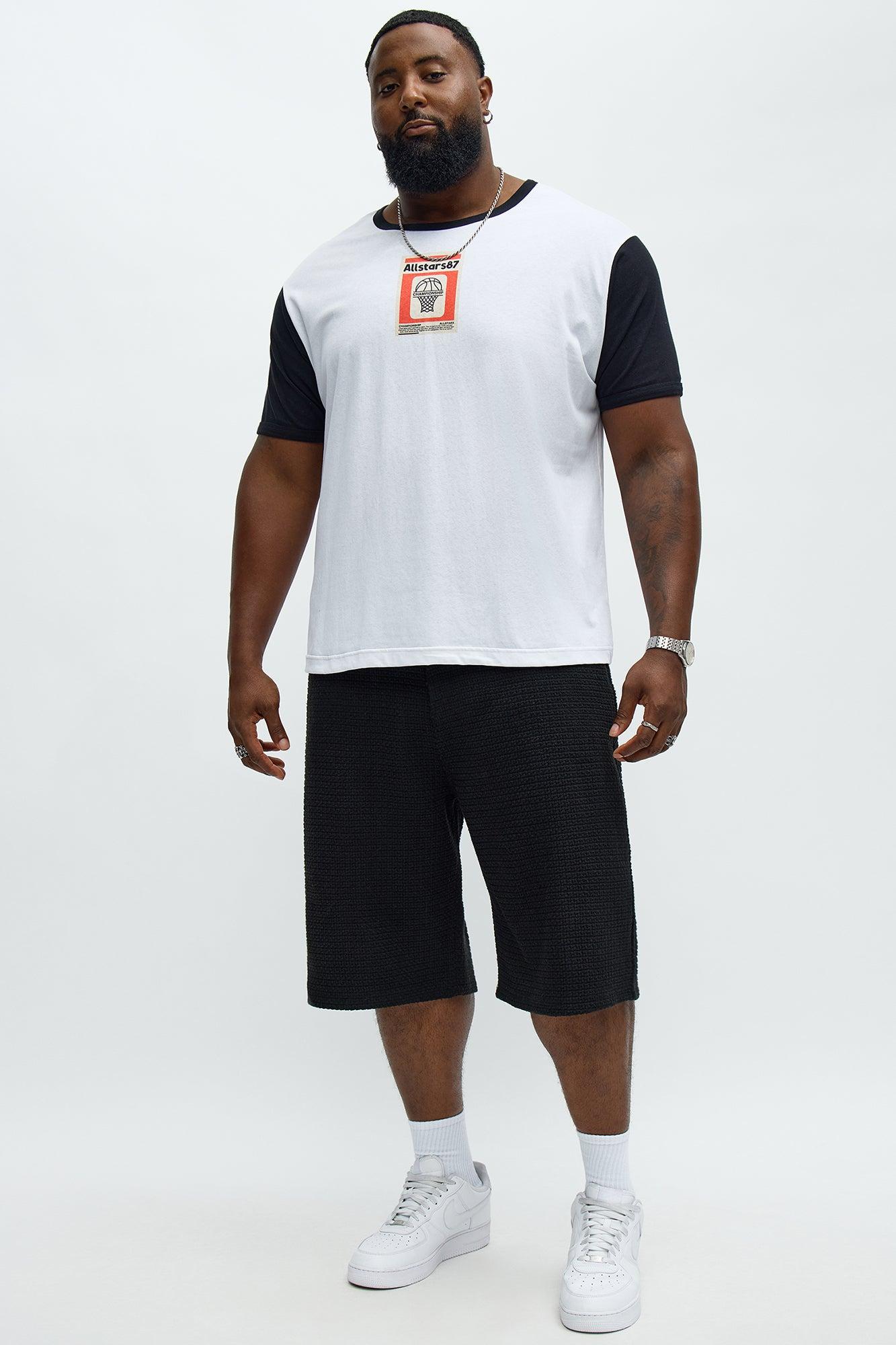 All Stars 87 Ringer Short Sleeve Tee - White/Black Product Image