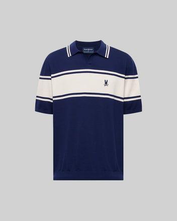 MENS ZAVIAN STRIPE KNIT POLO - MT0400055 Product Image