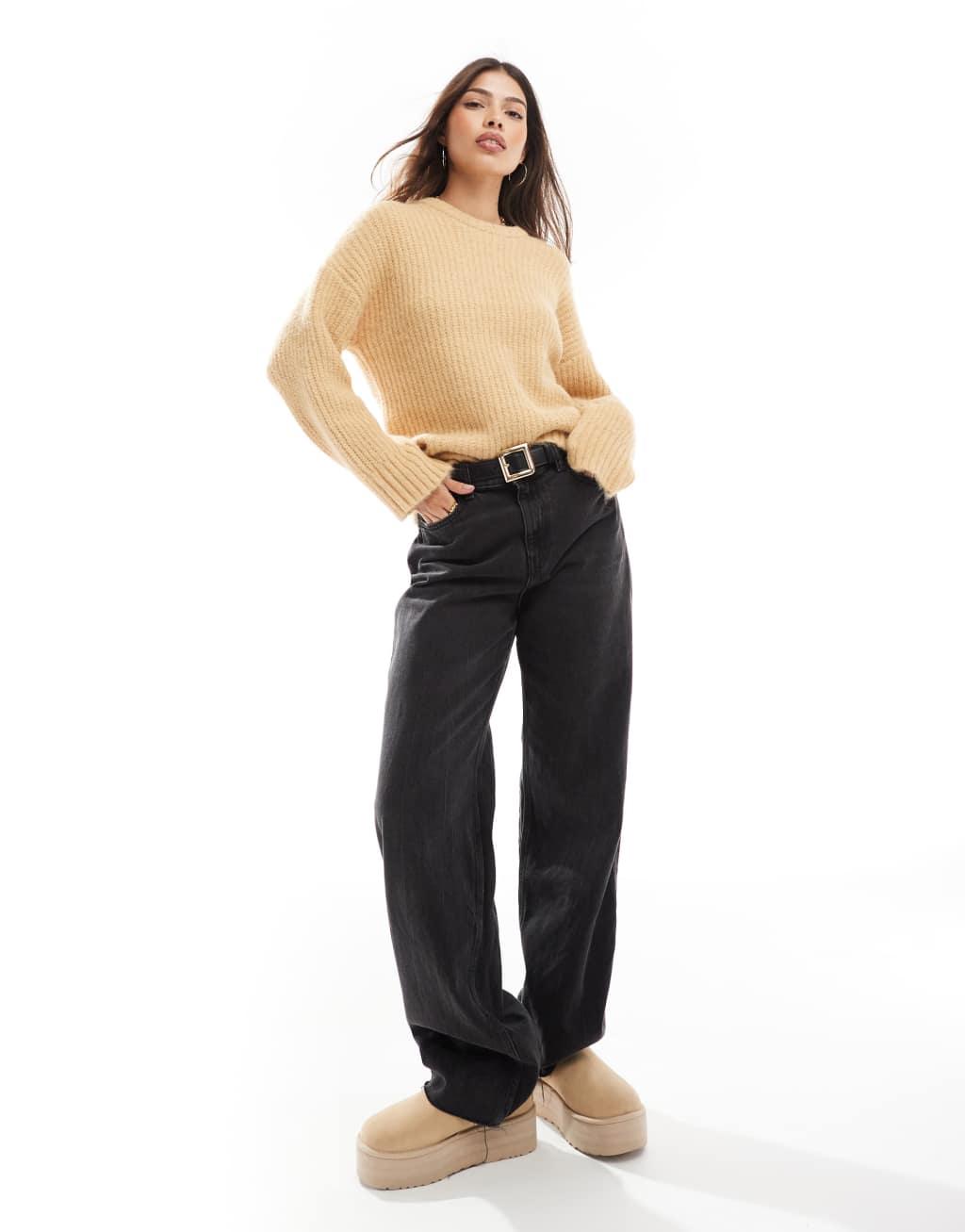 Cotton On relaxed fit sweater in hazel Product Image