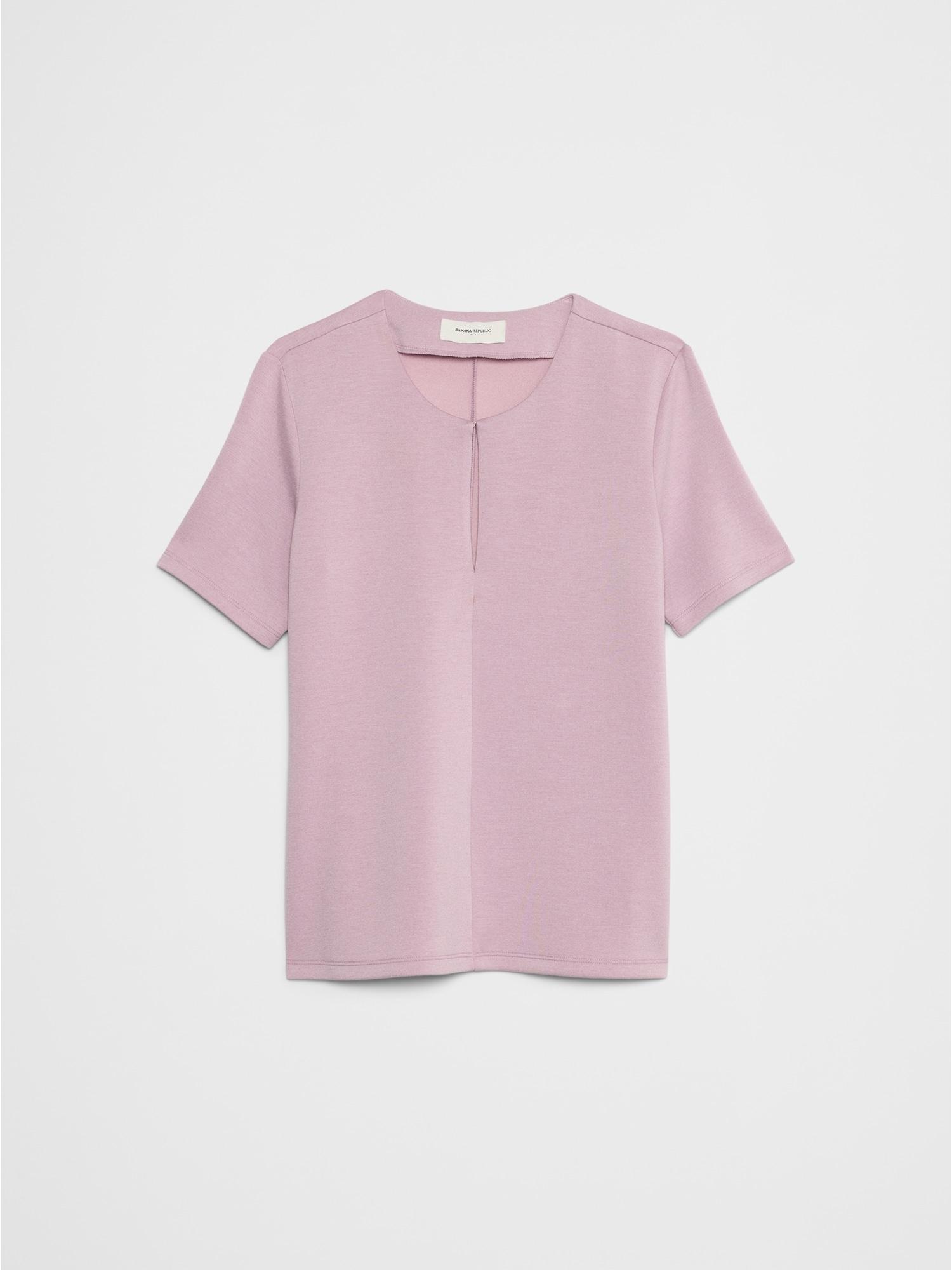 Soft Touch Scuba Crew-Neck Top Product Image