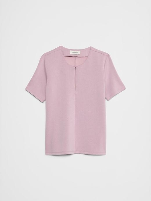 Soft Touch Scuba Crew-Neck Top Product Image