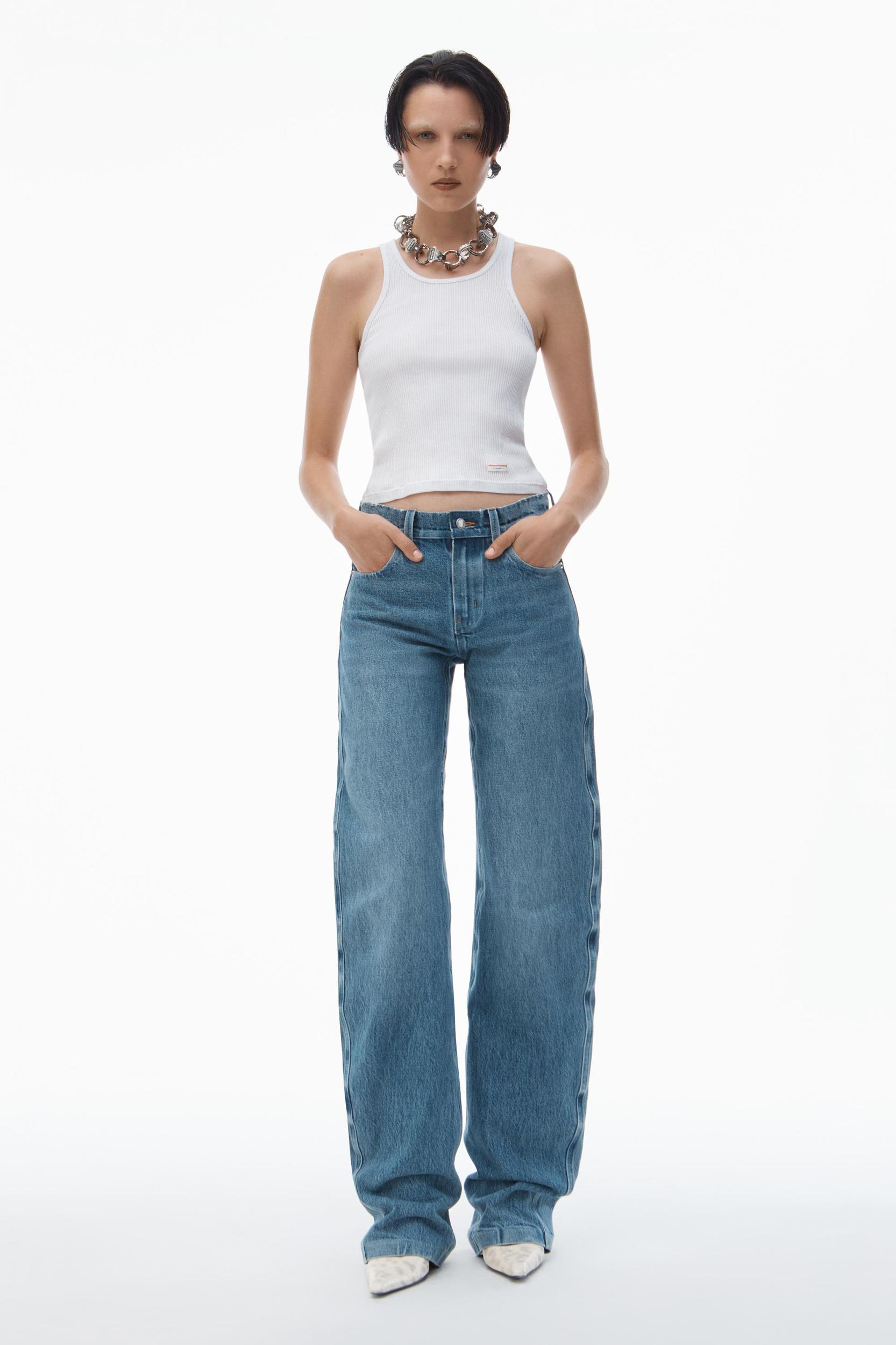 Low-rise Gusset Jeans In Medium Indigo Wash Product Image