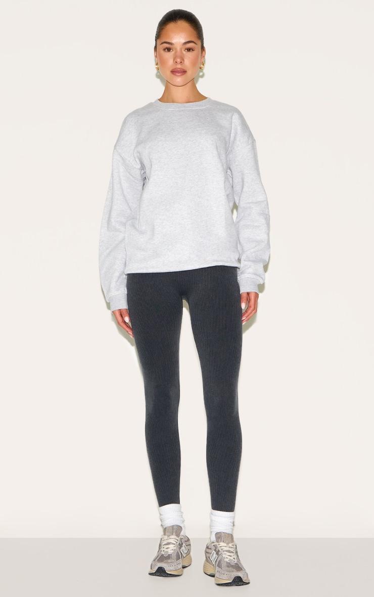Ash Grey Oversized Fit Sweatshirt Product Image