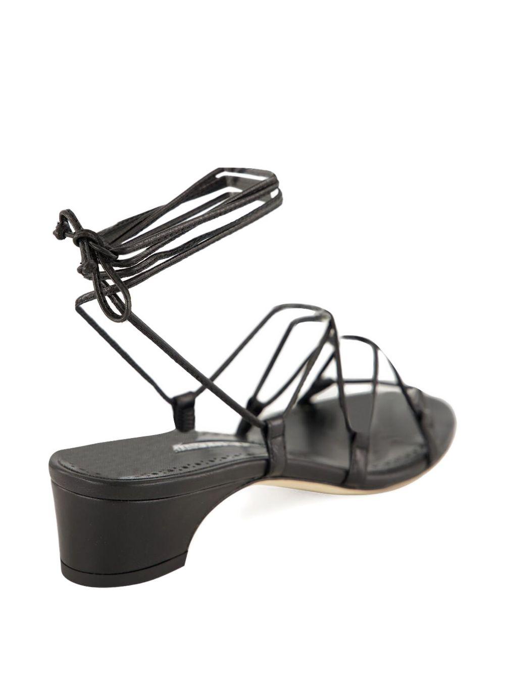 lace-up block-heel sandals Product Image