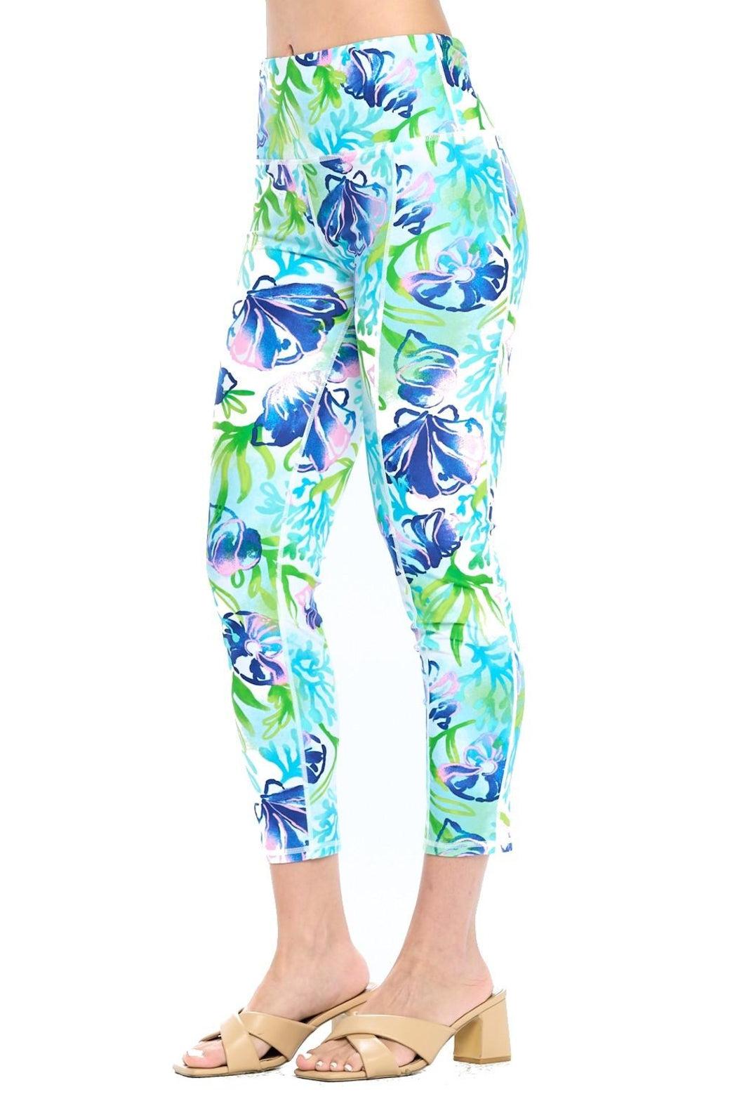 White Shells Cropped Legging Product Image