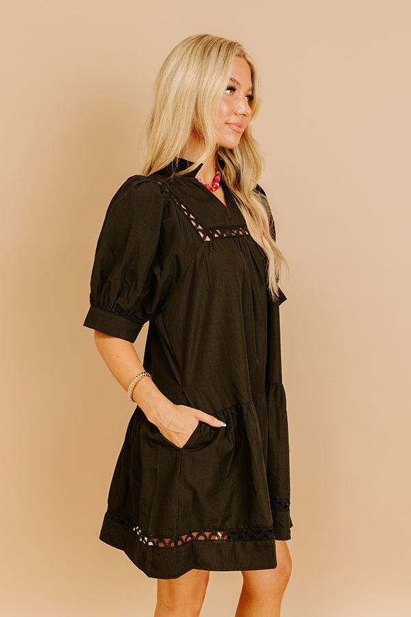 Wisteria And Wine Mini Dress in Black Product Image