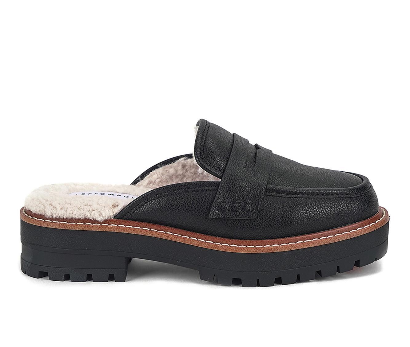 Women's Yellow Box Shareen Shearling Loafer Mules Product Image