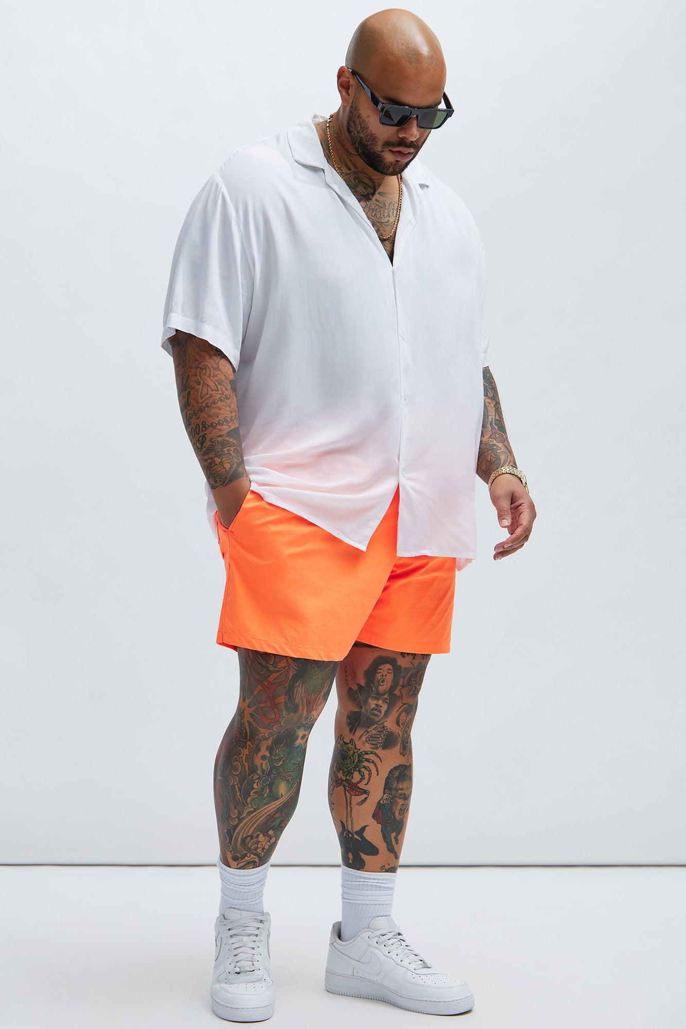 Montez Stretch Swim Trunk Mid - Orange Product Image