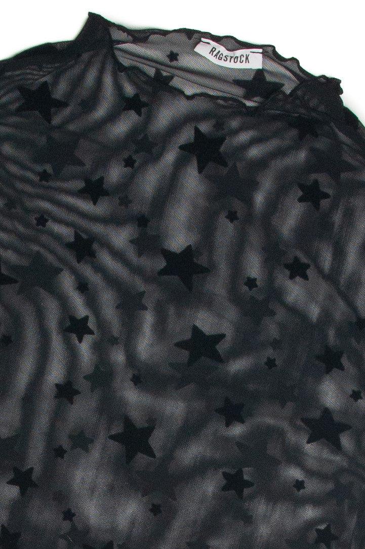 Extended Sizes Mesh Star Long Sleeve Product Image