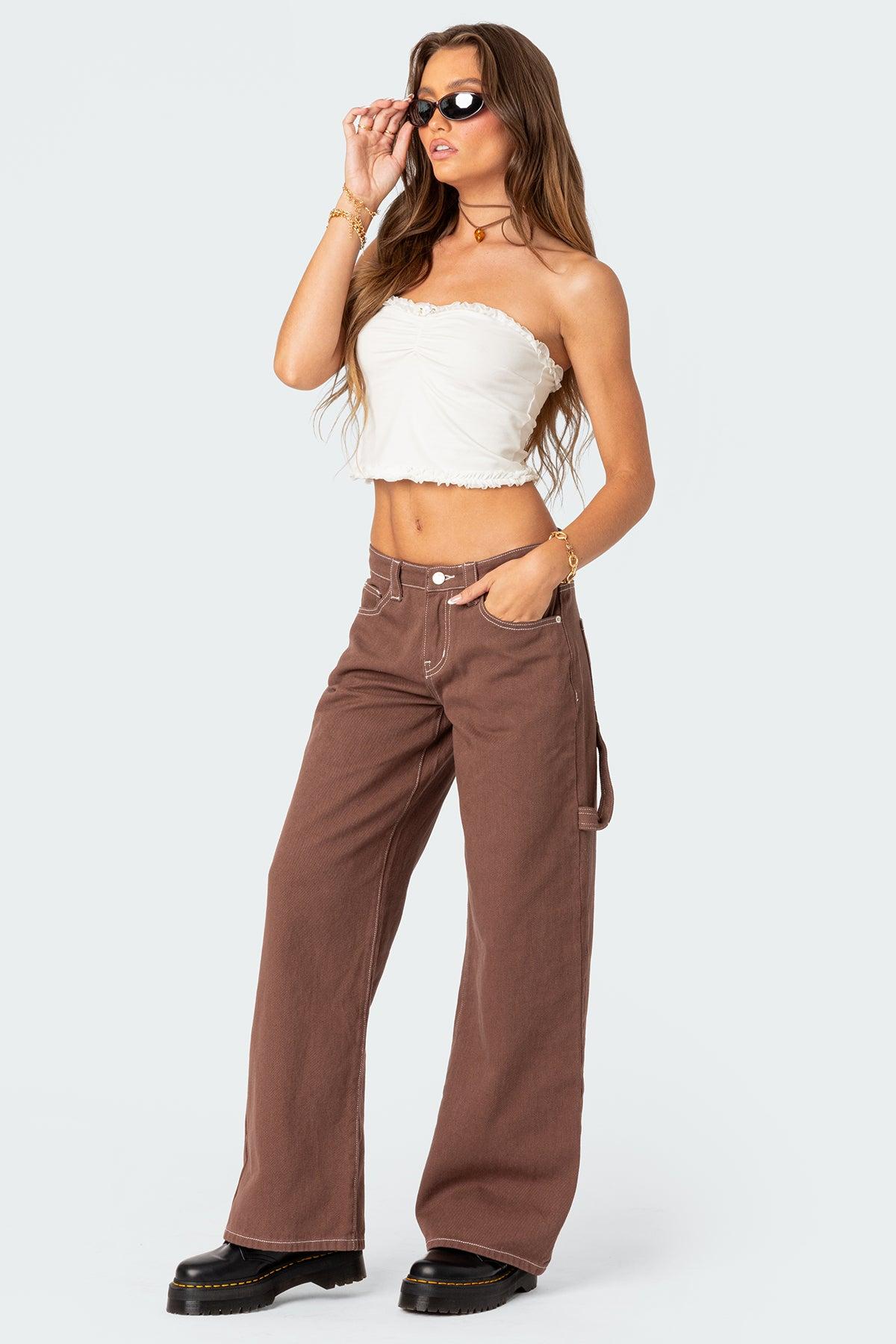 Brenda Low Rise Baggy Carpenter Jeans Product Image