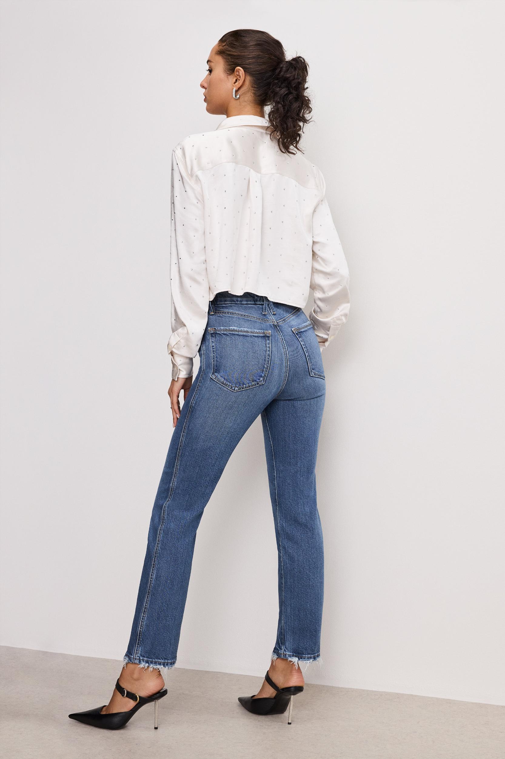 SOFT-TECH GOOD CURVE STRAIGHT JEANS | INDIGO737 Product Image