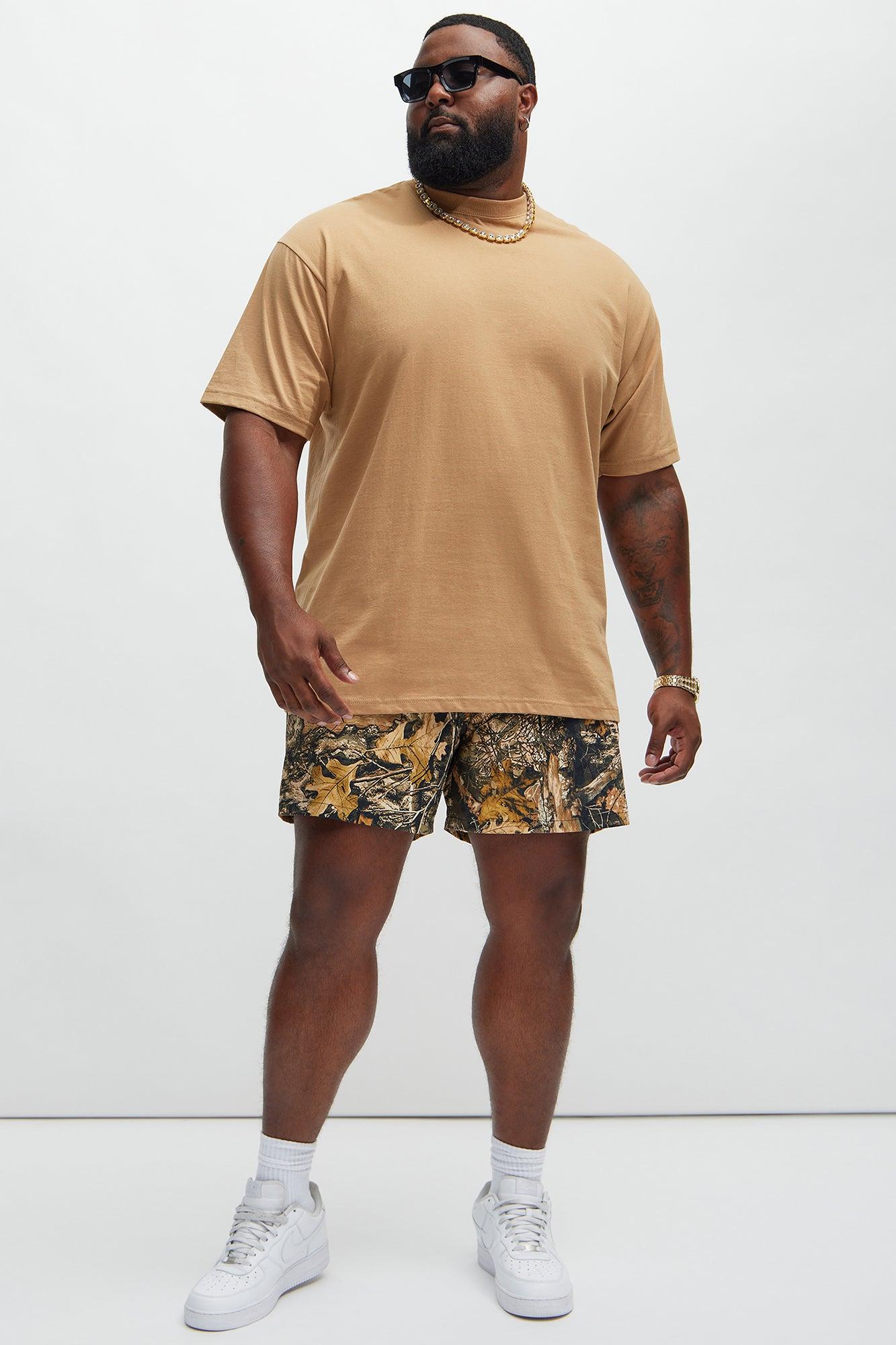 Real Tree Camo Montez Stretch Swim Mid Trunk - Brown/combo Product Image