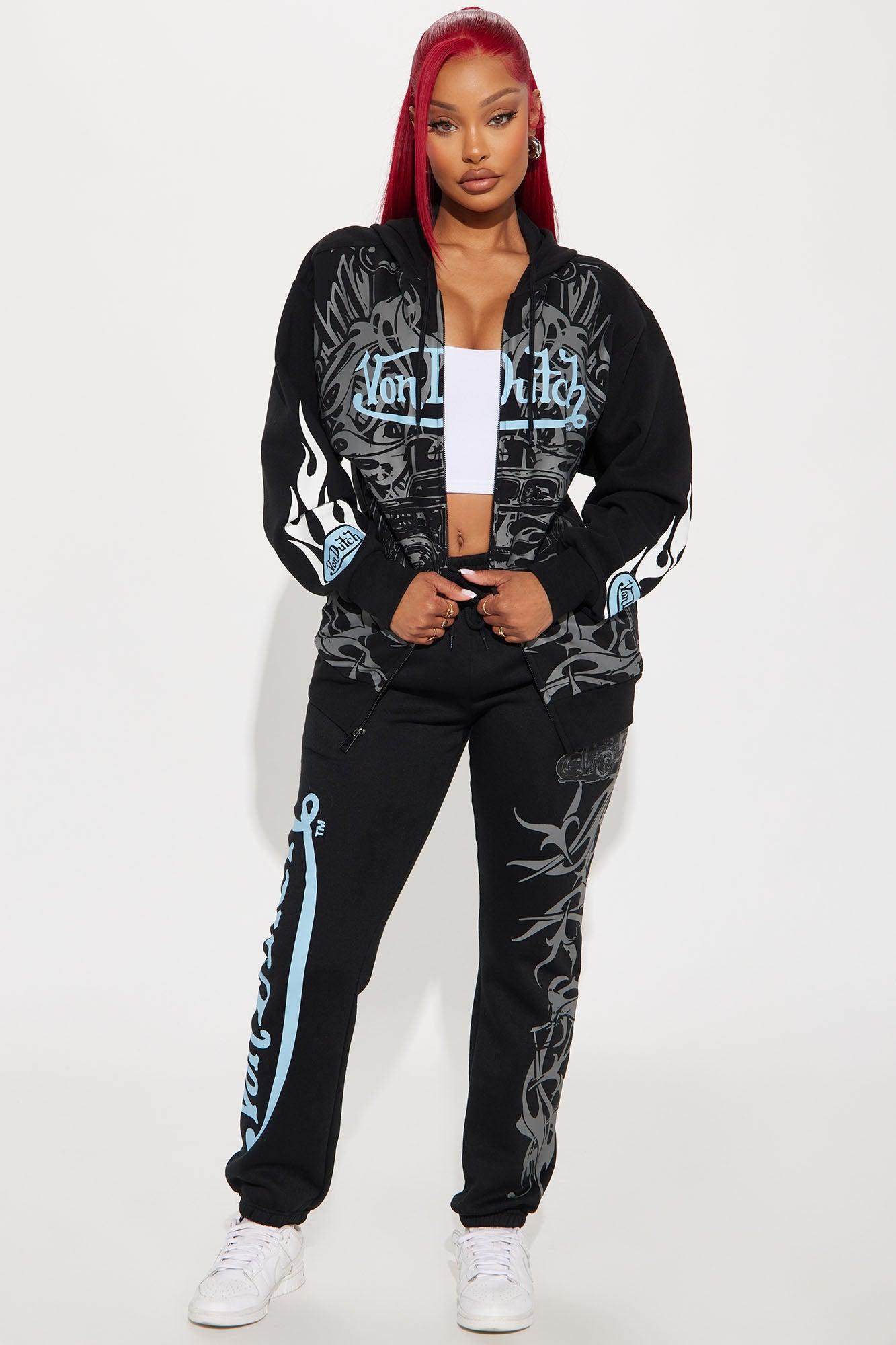 Von Dutch Car Show Zip Front Hoodie - Black/combo Product Image