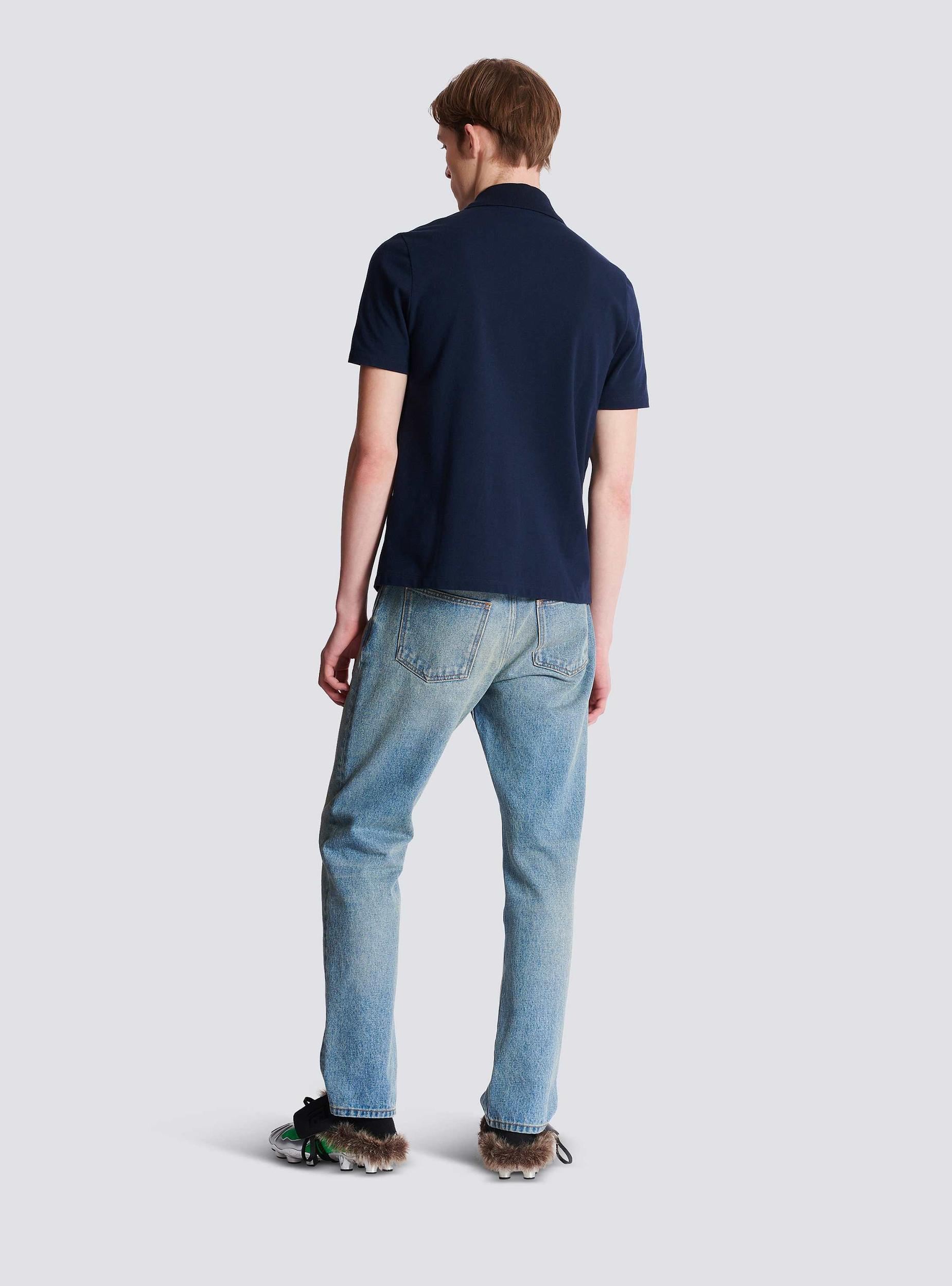 Cotton polo shirt with Écusson print Product Image