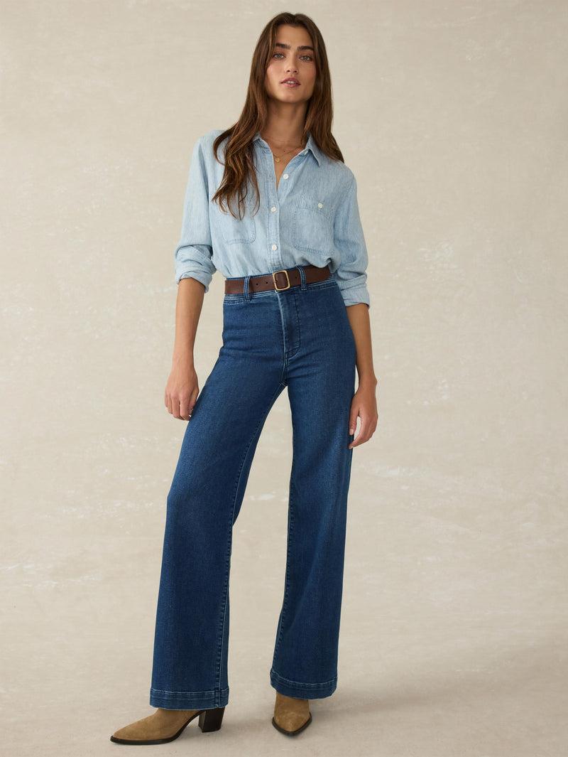 Tried & True Chambray Shirt - Mid Wash Product Image