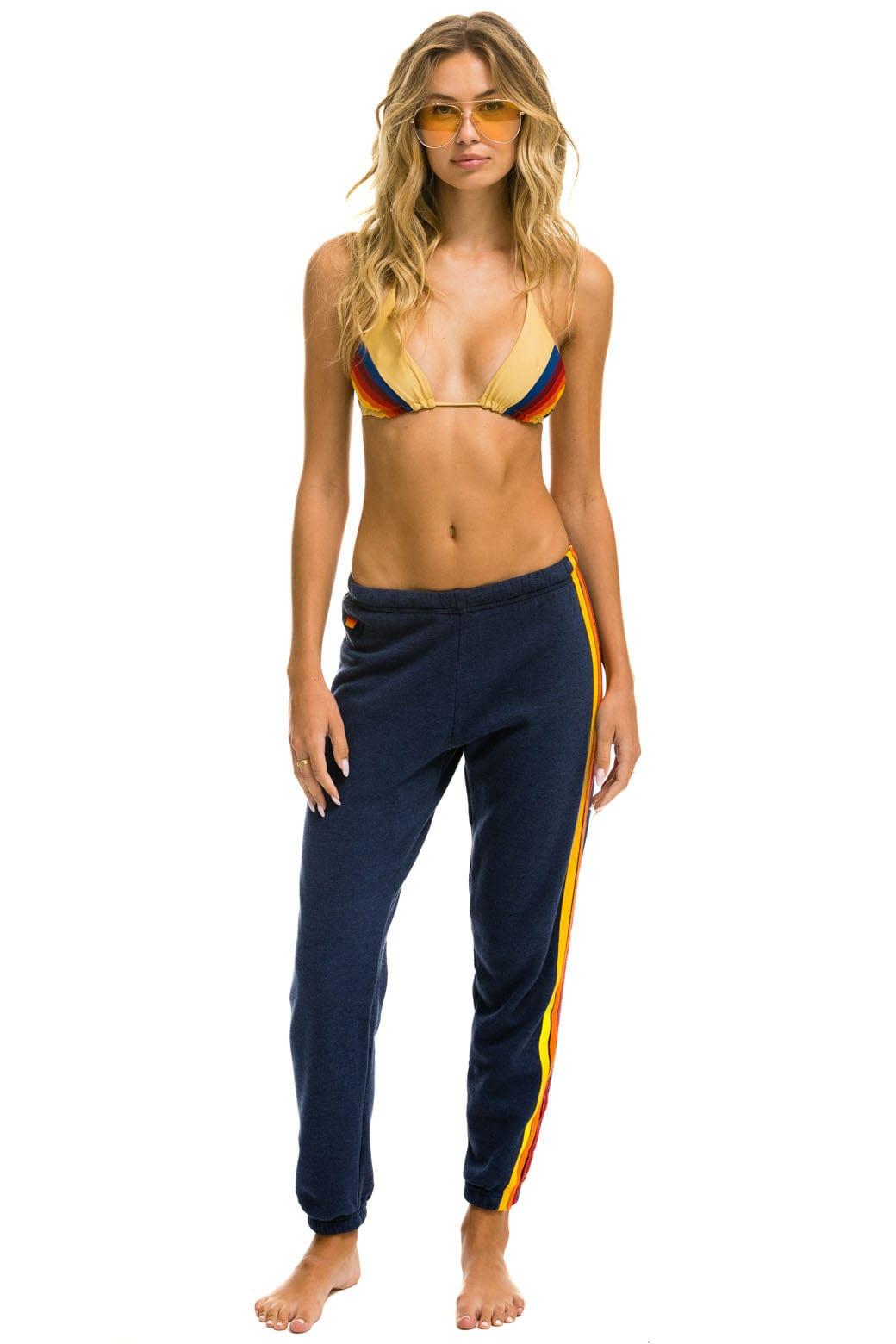 5 STRIPE SWEATPANTS - CHARCOAL Female Product Image