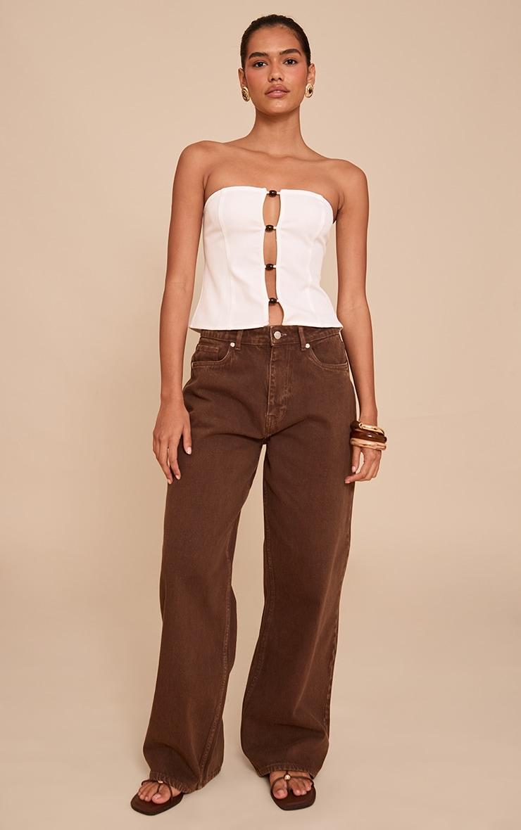 White Beaded Bandeau Product Image