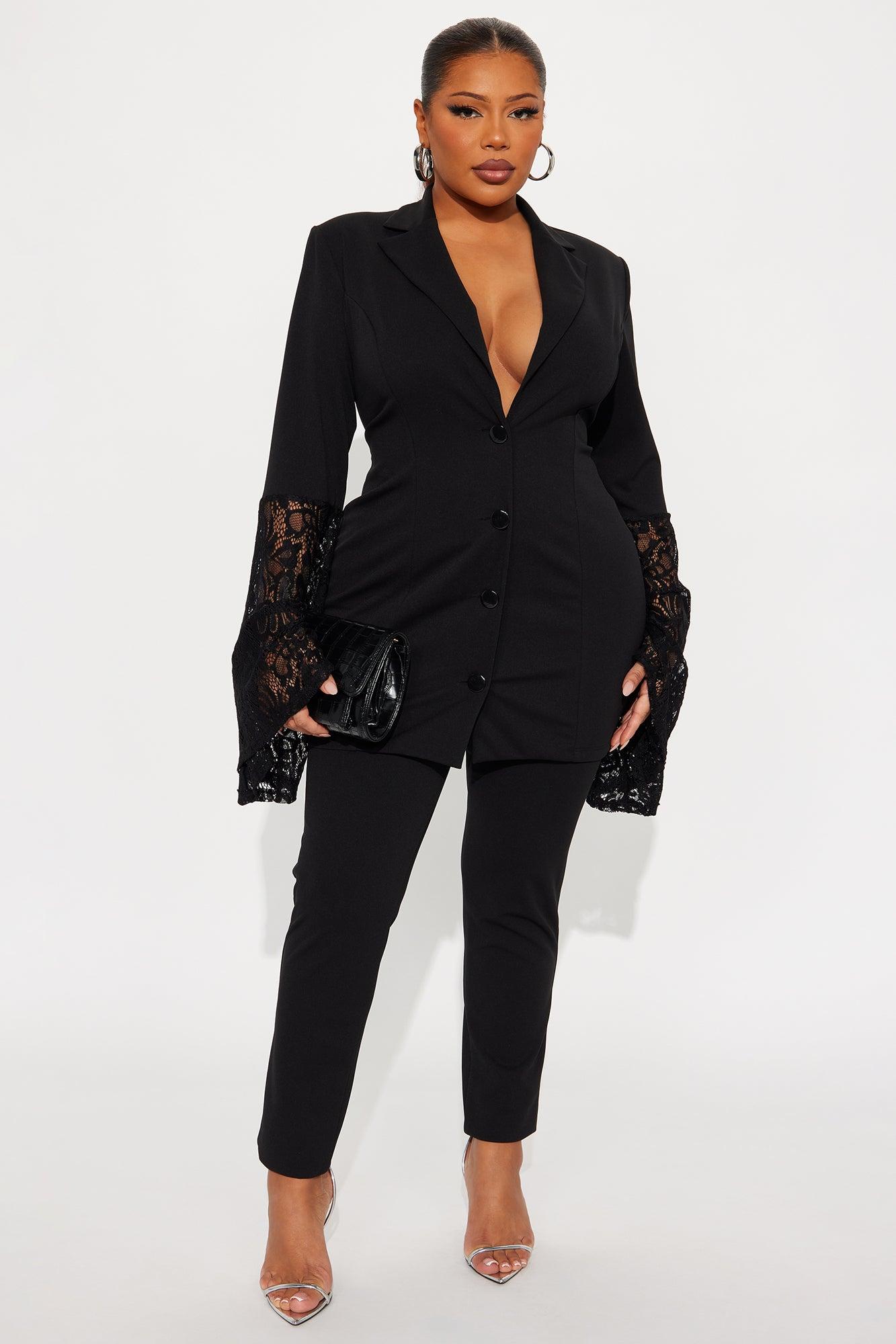Dark Romance Blazer Pant Set - Black Female Product Image