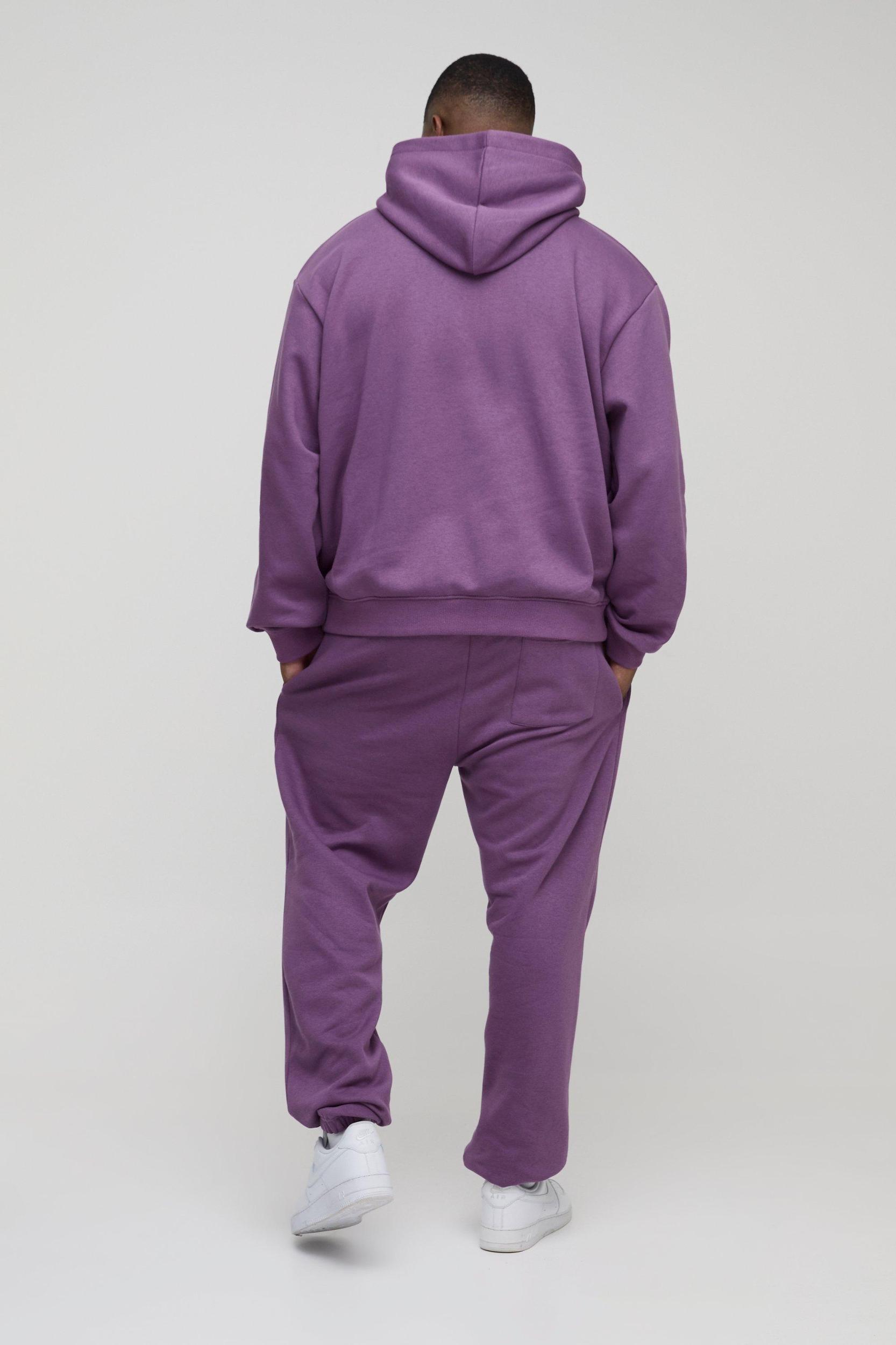 Plus Oversized Boxy Man Hooded Tracksuit | boohooMAN USA Product Image