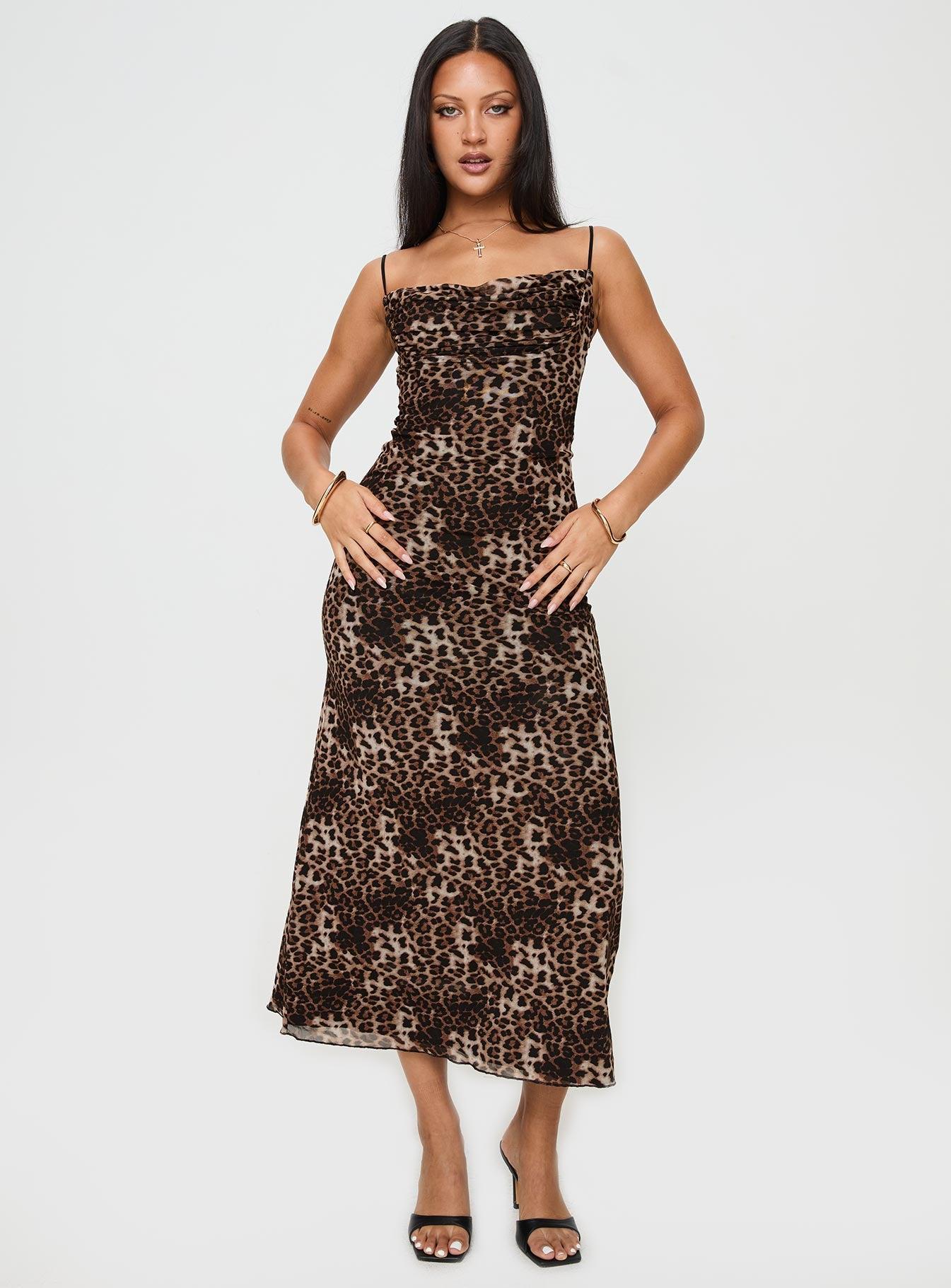 Sugar Maxi Dress Leopard Product Image