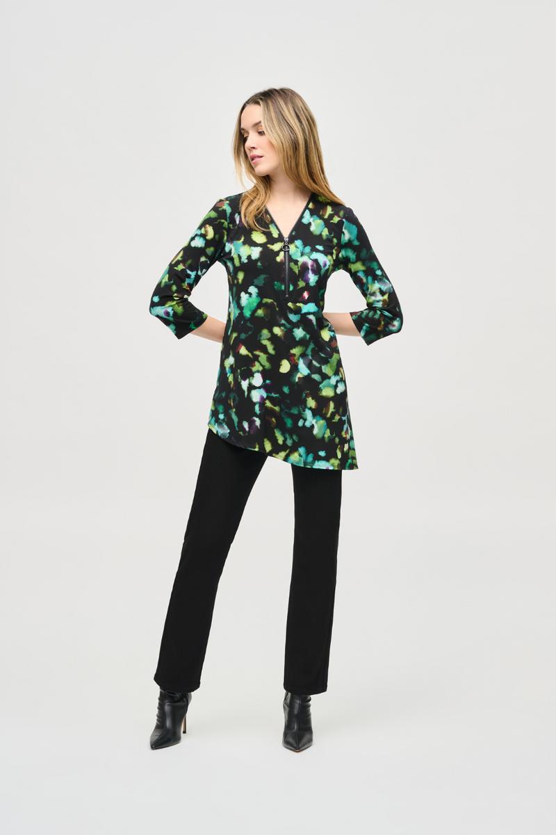 Silky Knit Abstract Print Tunic Product Image